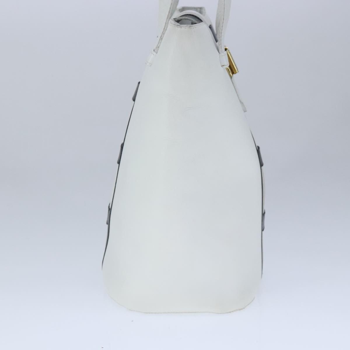Celine CELINE Ribbon Tote Bag Leather White Black Size ONE SIZE - 4 Thumbnail
