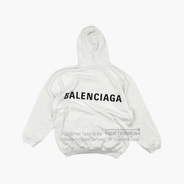 Balenciaga Balenciaga Logo Hoodie for Men in White. Size US M / EU 48-50 / 2 - 3 Thumbnail