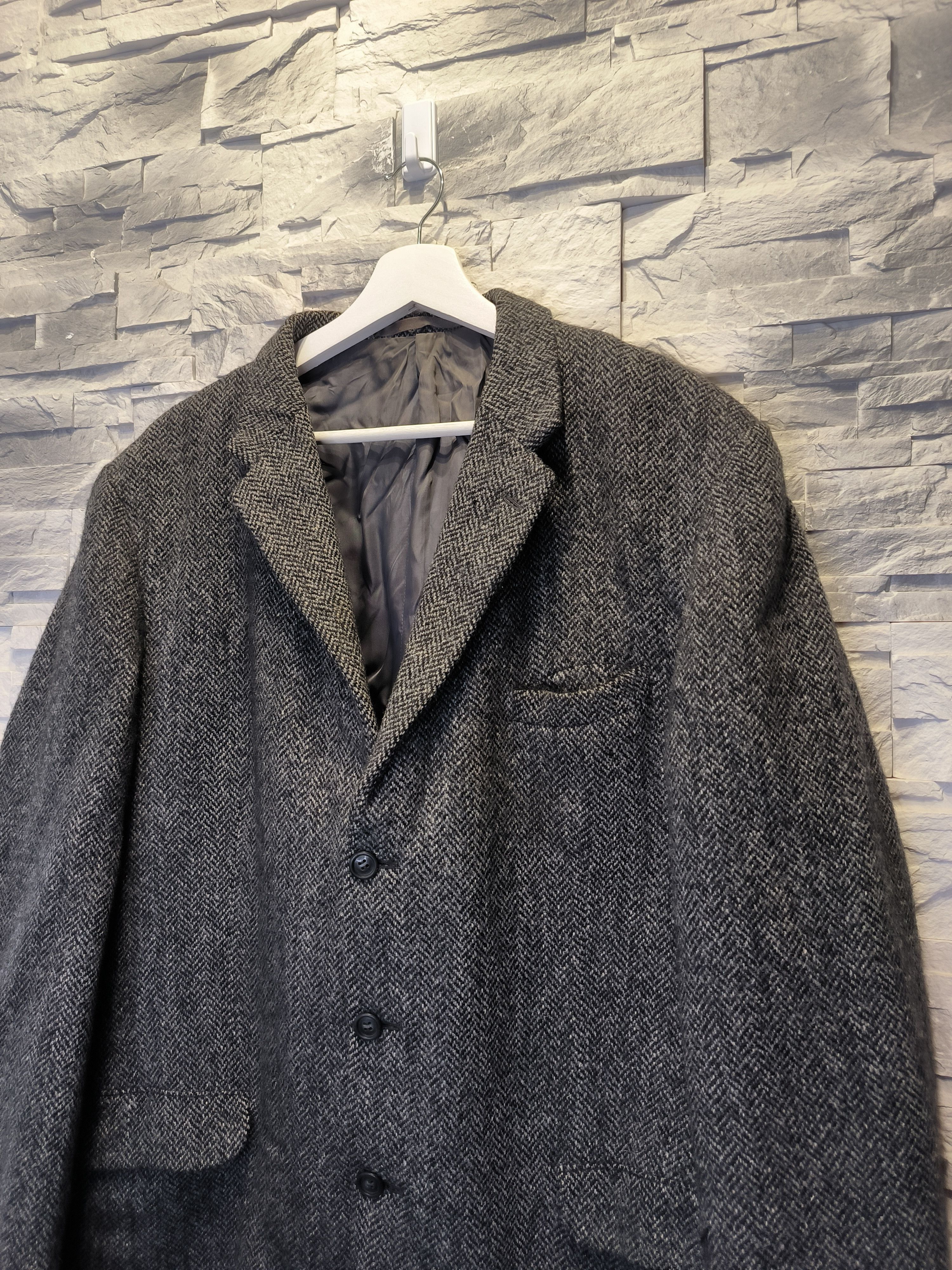 Harris Tweed × Vintage Vintage Schlasbergs Harris Tweed Jacket Suit 70s 60s Size 48L - 2 Thumbnail
