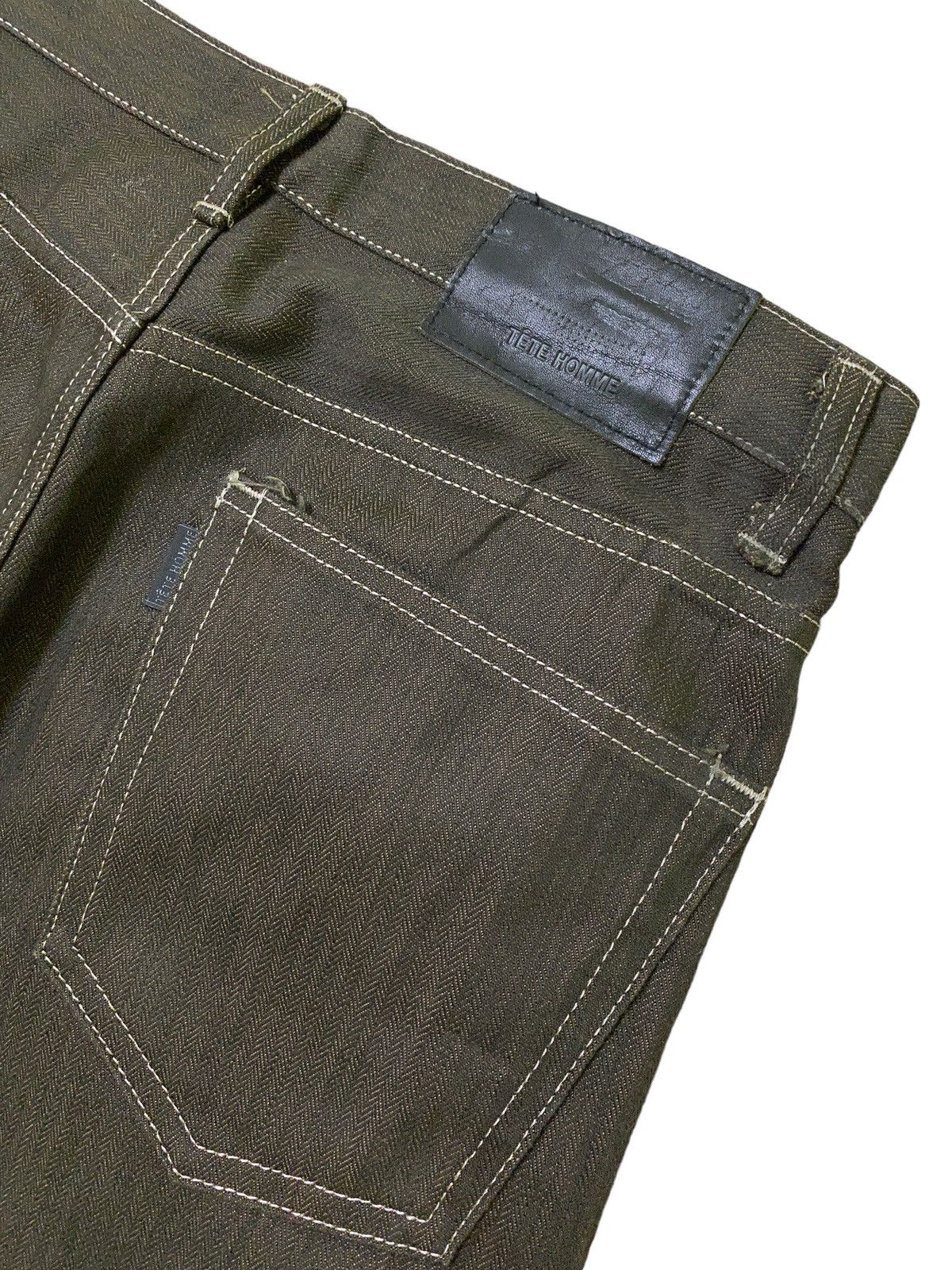Tete Homme Vintage TETE HOMME Striped Brown Denim Pant Size US 28 / EU 44 - 13 Thumbnail