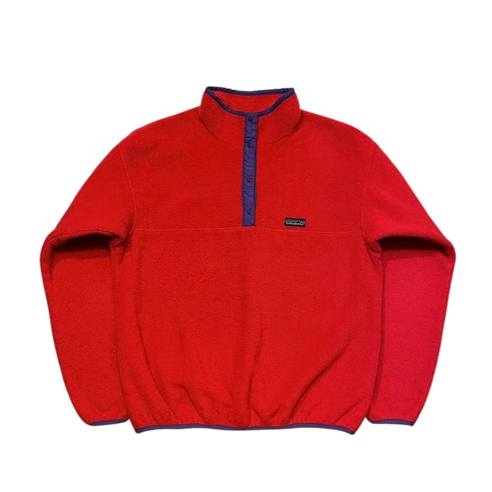Patagonia VTG 1980s Patagonia Red Synchilla USA Heavy pullover Fleece Size S / US 4 / IT 40 - 1 Thumbnail