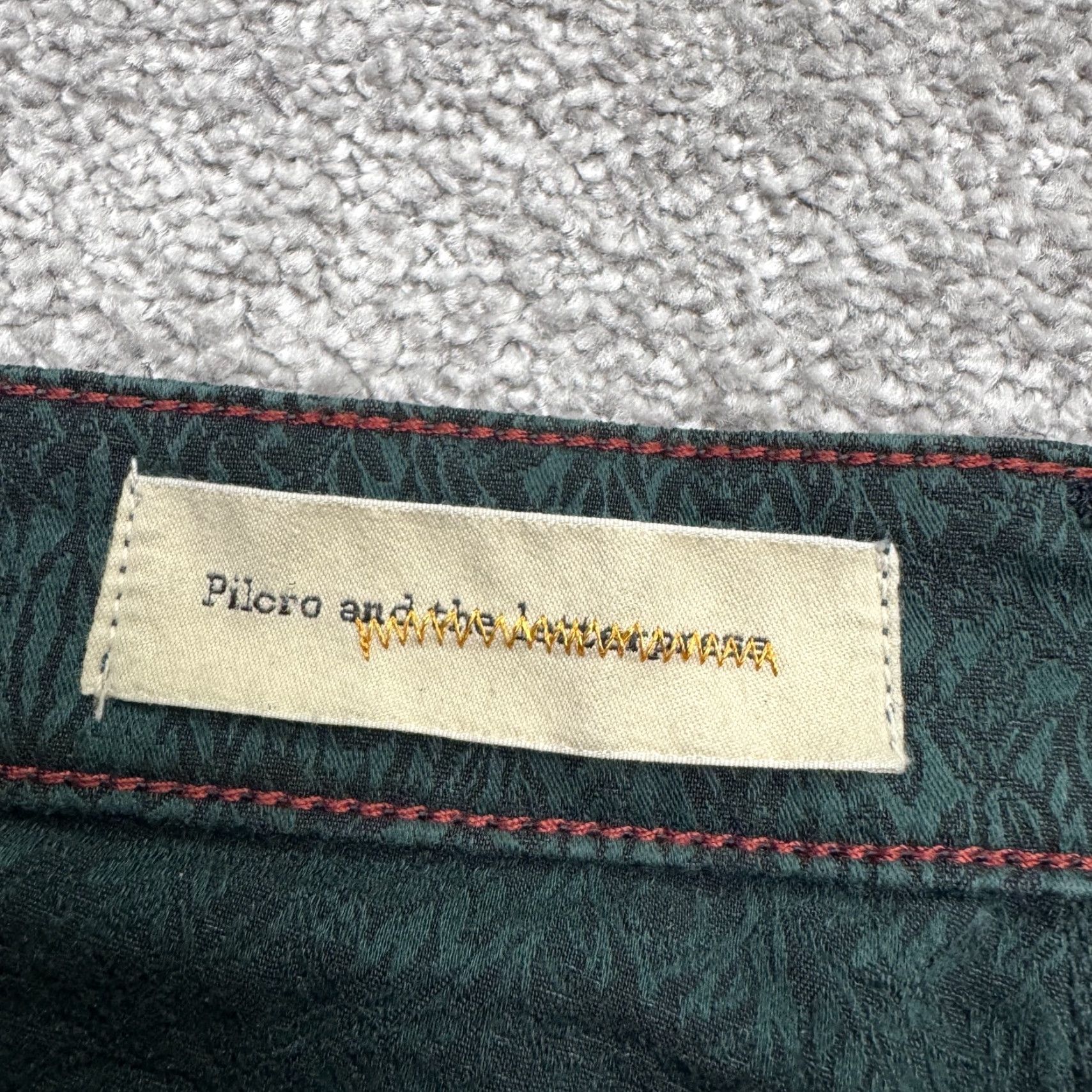Vintage Pilcro And The Letter Press Jacquard Ankle Zip Denim Jeans Womens 26 Green 28x28 Size 26" / US 2 / IT 38 - 7 Thumbnail