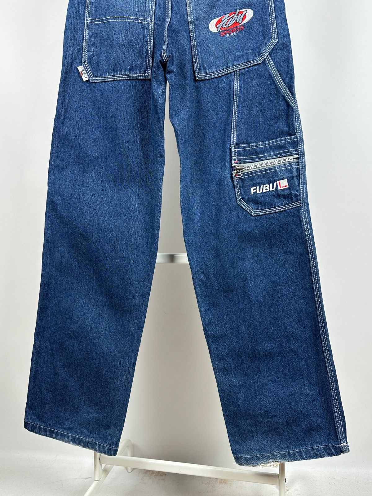 Fubu Vintage Fubu Sports Cargo Baggy Denim Pants Rap Style Size US 28 / EU 44 - 17 Thumbnail