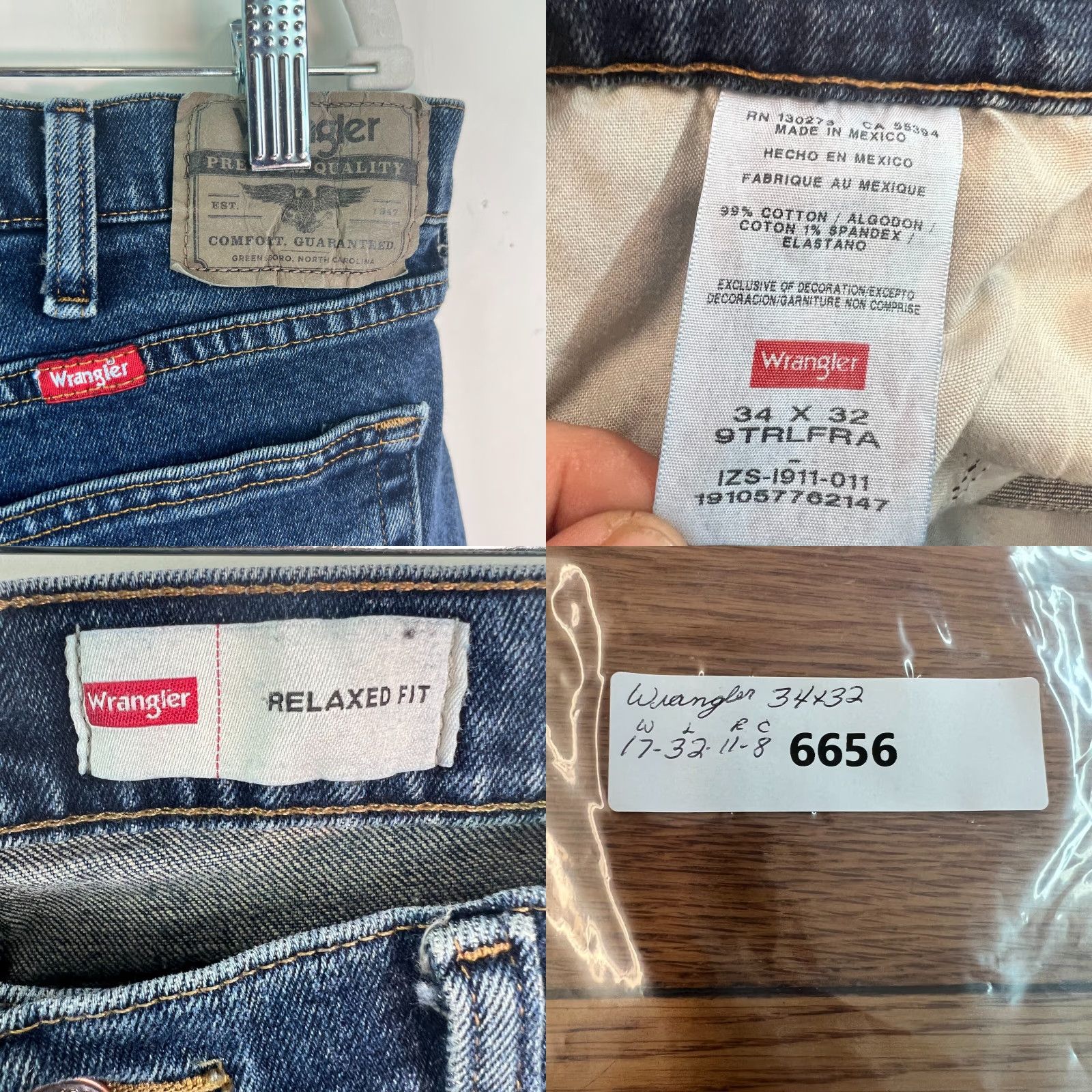 Wrangler Wrangler Mens Relaxed Fit Jeans 5-Pocket Design Straight Blue Denim Size 34x32 Mens Jeans DigitalFit? Size US 34 / EU 50 - 8 Thumbnail