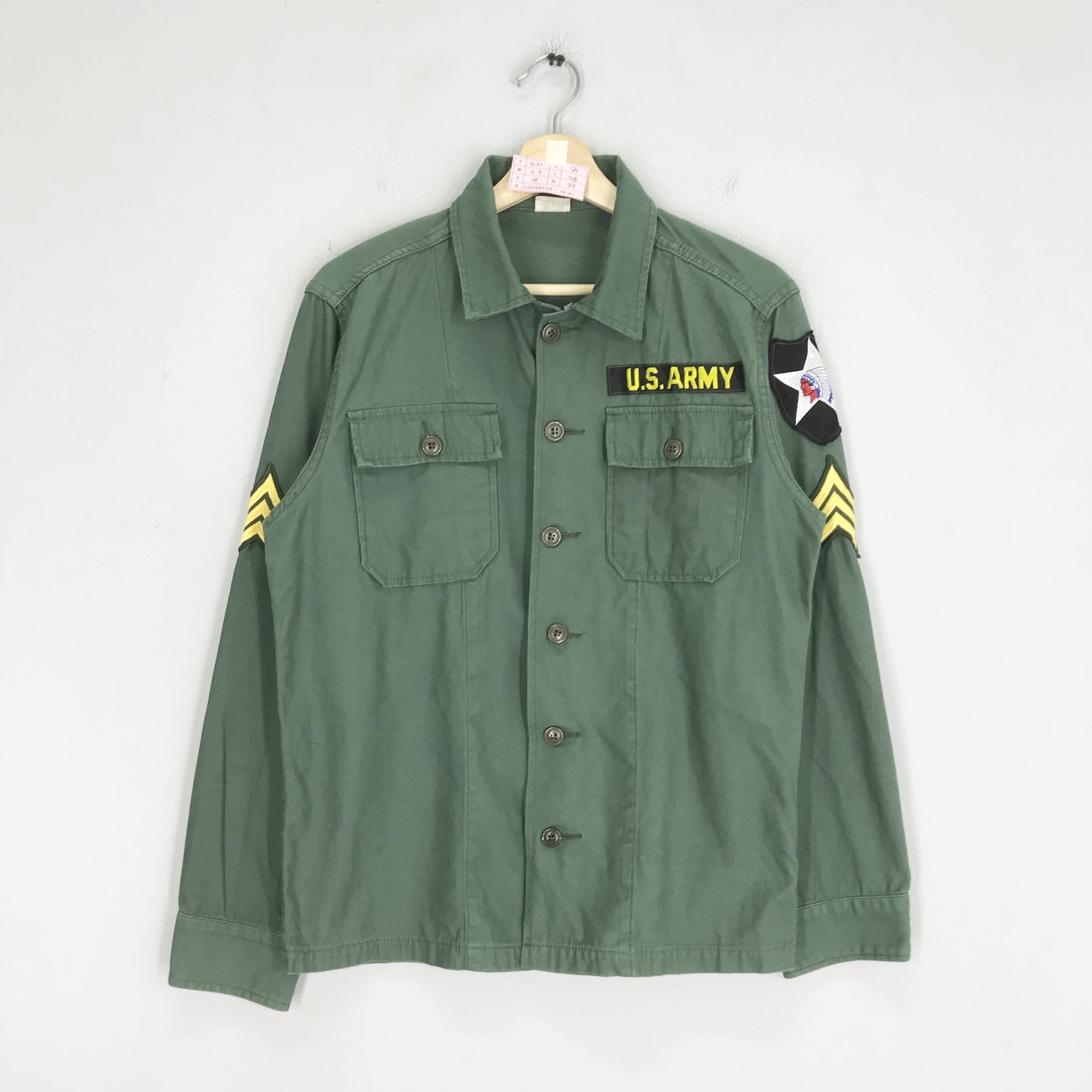 image of Army Of Me x M 65 Field Jacket Vintage Us Army M 65 Field Denim Jacket Olive Green Button (Size Sma