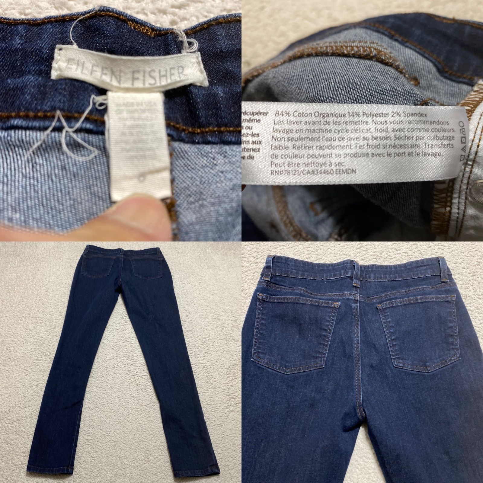 Eileen Fisher VINTAGE Eileen Fisher Jeans Women Slim Straight 28 Blue Denim Organic Cotton Mid Rise 6 5-Pocket Womens Jeans 30In Inseam Modern FitBranding?? Size 28" / US 6 / IT 42 - 8 Thumbnail