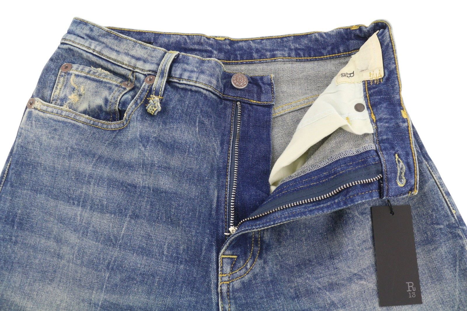 R13 JANE 28 Kelly Faded Blue RPRP645 87209 Size 28" / US 6 / IT 42 - 5 Thumbnail