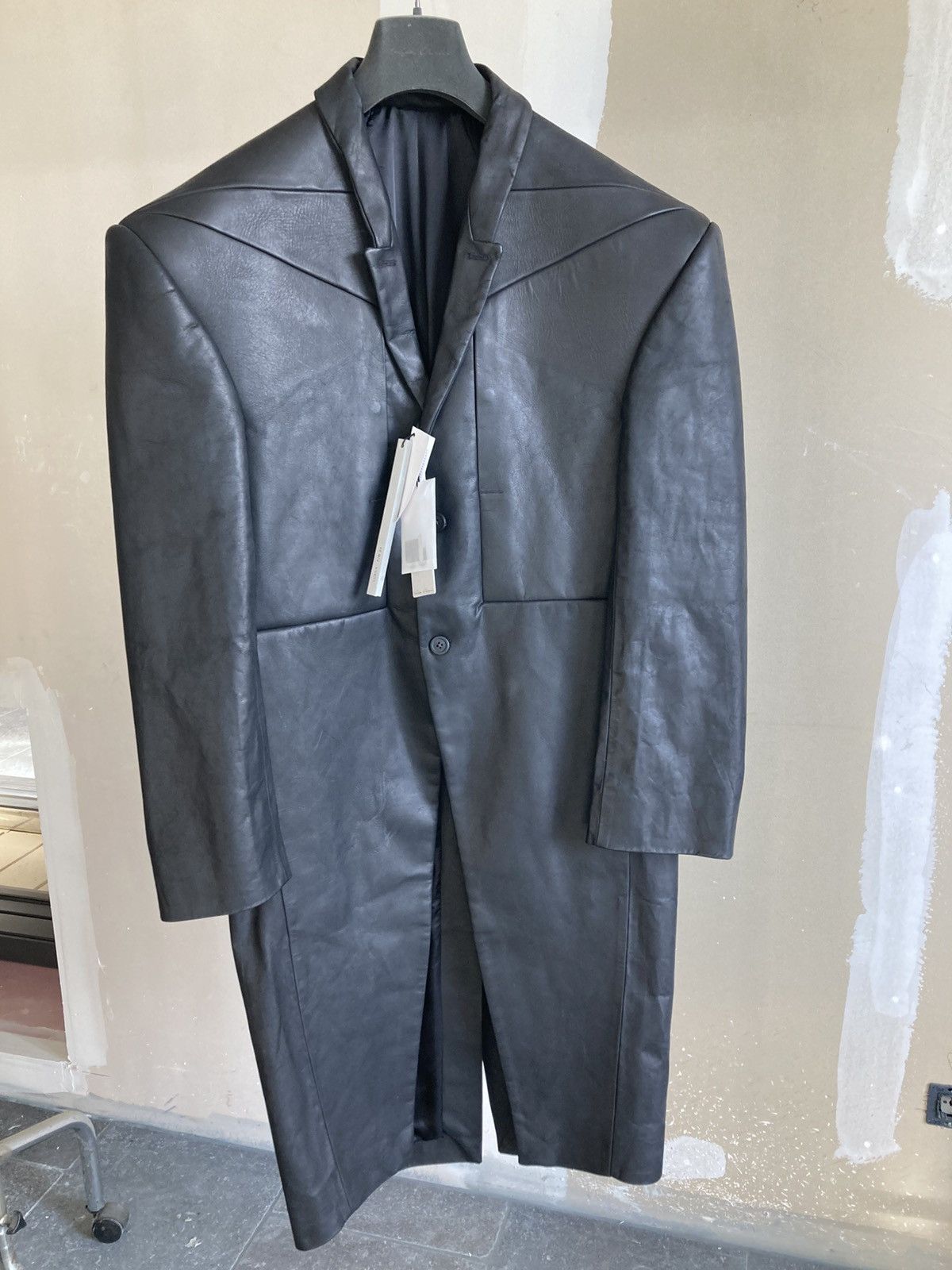 Rick Owens BRAND NEW/ Rick Owens Edfu Leather Coat Size US M / EU 48-50 / 2 - 1 Thumbnail