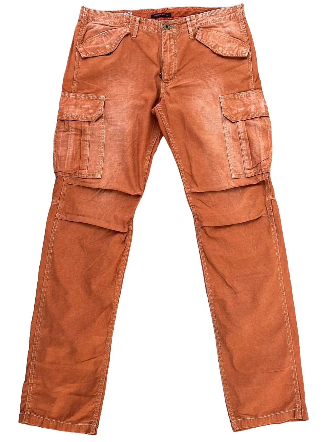 Vintage Vintage Surplus X Blue Way Japan Fade Orange Cargo Trouser Size US 32 / EU 48 - 1 Thumbnail