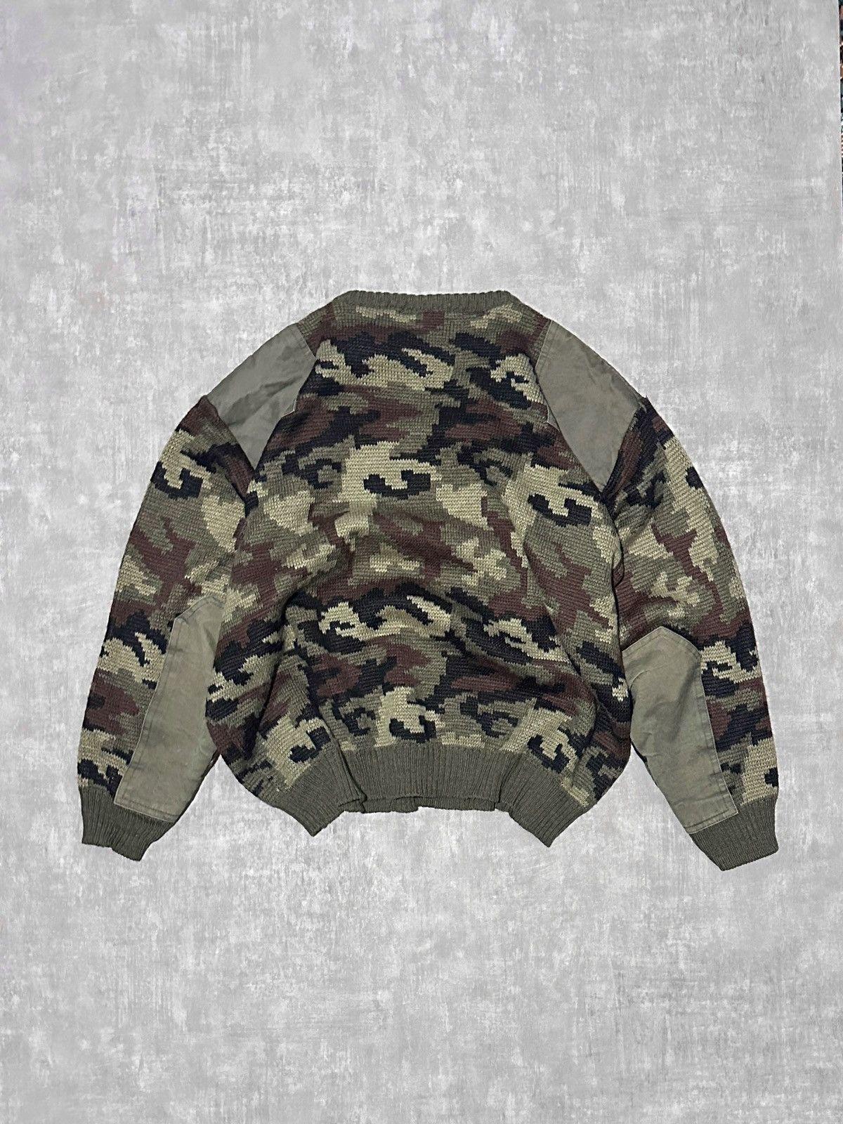 Japanese Brand Vintage Knitted Military Y2K Raf Simons Style Camo Sweater Size US XL / EU 56 / 4 - 3 Thumbnail