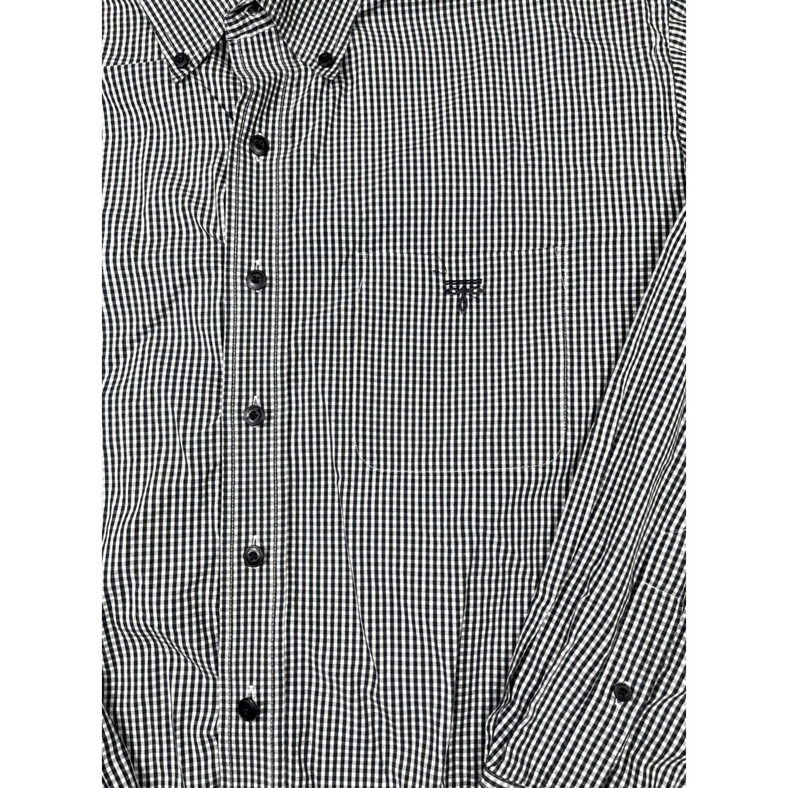 Vintage Lucchese Shirt Mens Large Black Gingham Check Button-Up Western Shirt Size US L / EU 52-54 / 3 - 3 Thumbnail