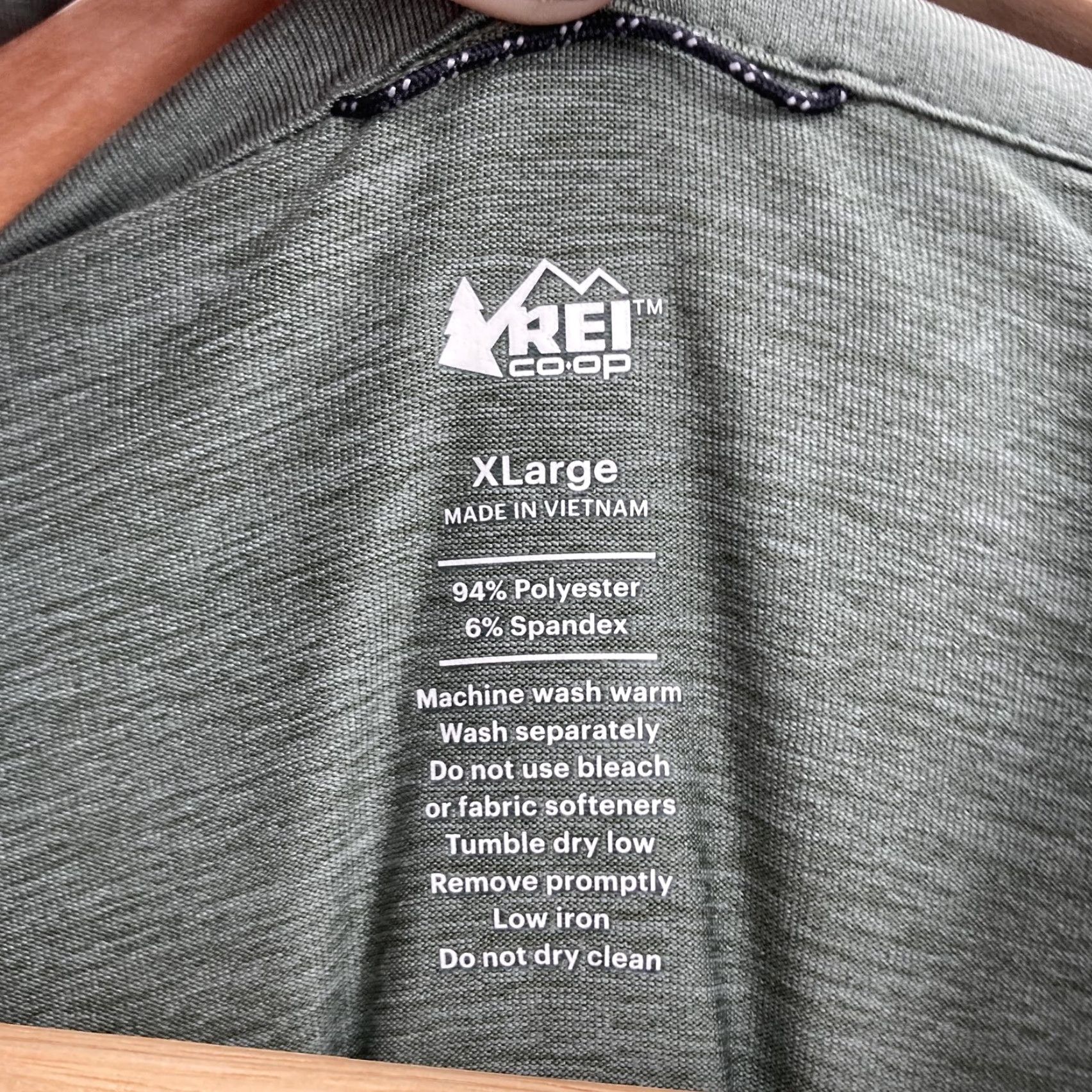 Vintage REI Co-op Pullover Mens XL Green Quarter Zip Long Sleeve Lightweight Regular Fit Size US XL / EU 56 / 4 - 2 Thumbnail