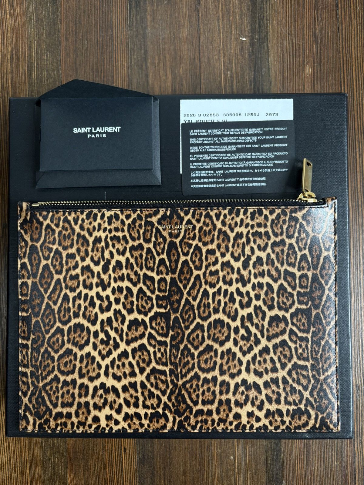 Saint Laurent Paris Saint Laurent Leopard Pouch Size ONE SIZE - 1 Thumbnail