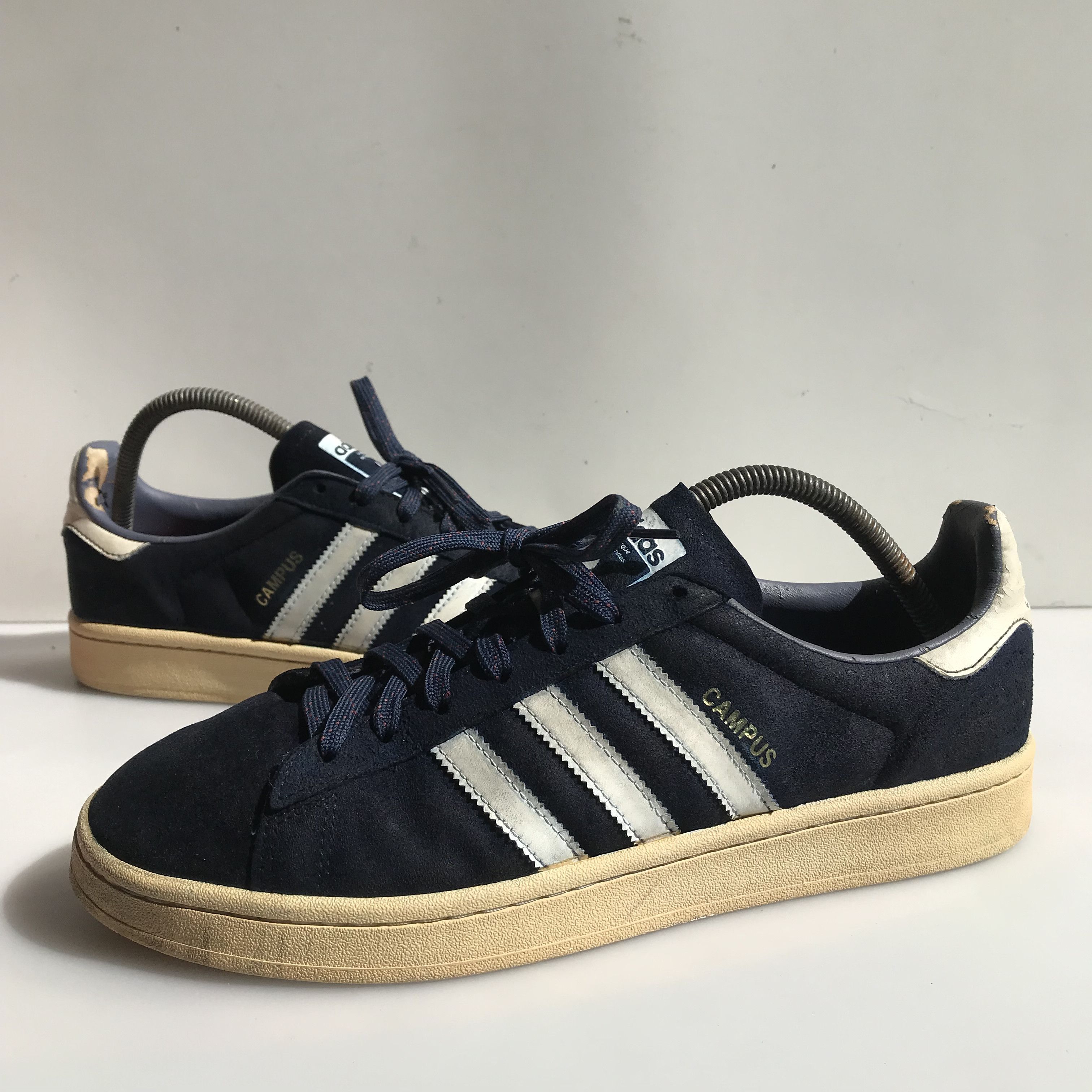 Adidas Vintage Adidas Originals Campus 80s Suede Navy Blue Size US 11 / EU 44 - 11 Thumbnail