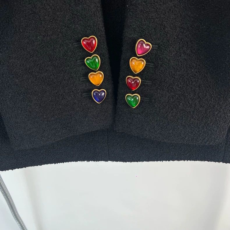 Saint Laurent Paris Saint Laurent Paris Black colored glass buttons, colored p Size XS / US 0-2 / IT 36-38 - 6 Thumbnail