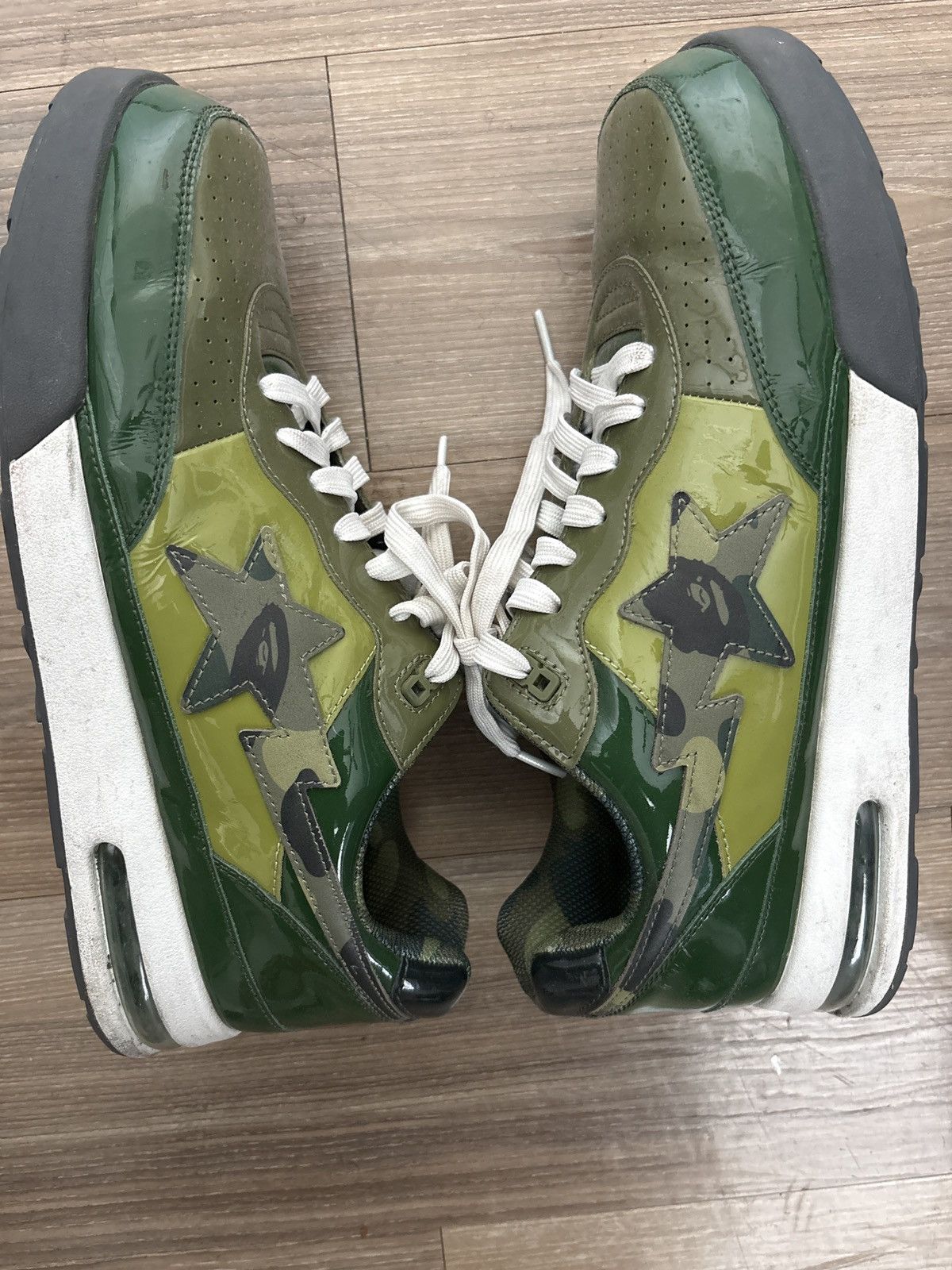 Bape Bapesta Roadsta#1 Green Camo Size US 12 / EU 45 - 1 Thumbnail
