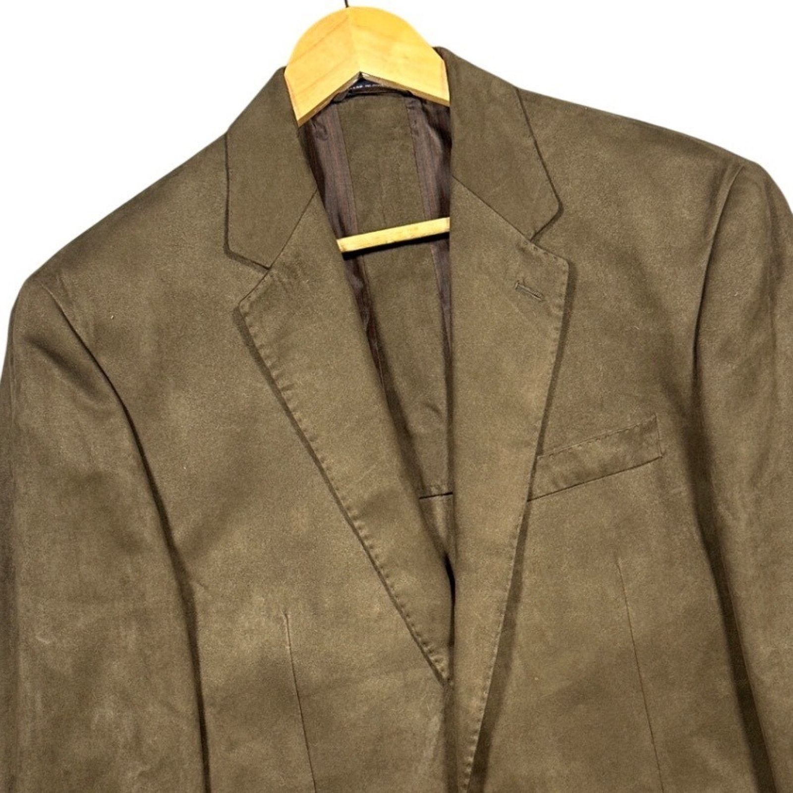 Ralph Lauren Ralph Lauren Blazer Sport Coat Mens 42L Brown Faux Suede Size 42L - 4 Thumbnail