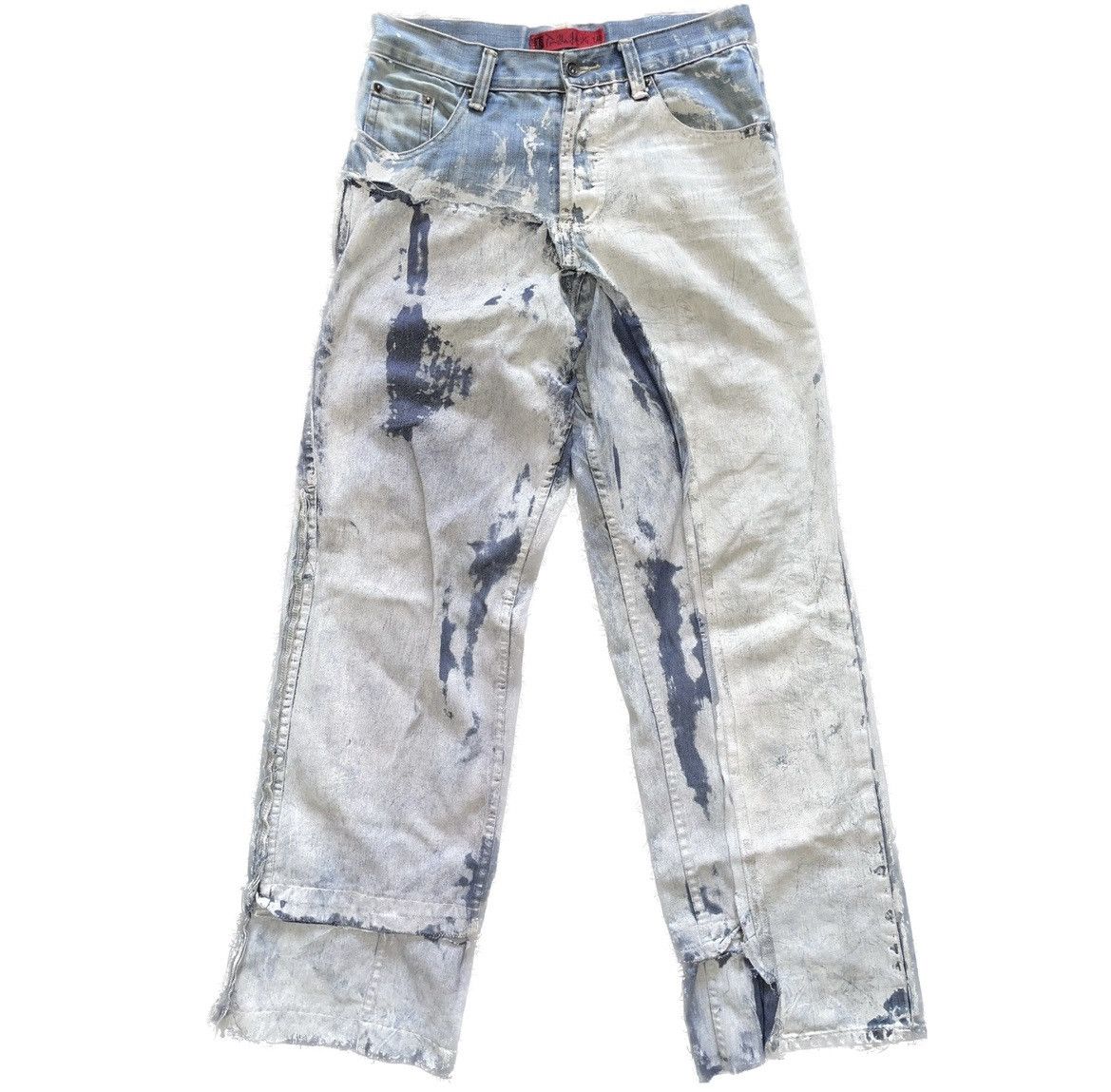 Image of Distressed Denim Jean in White, Men's (Size 40)