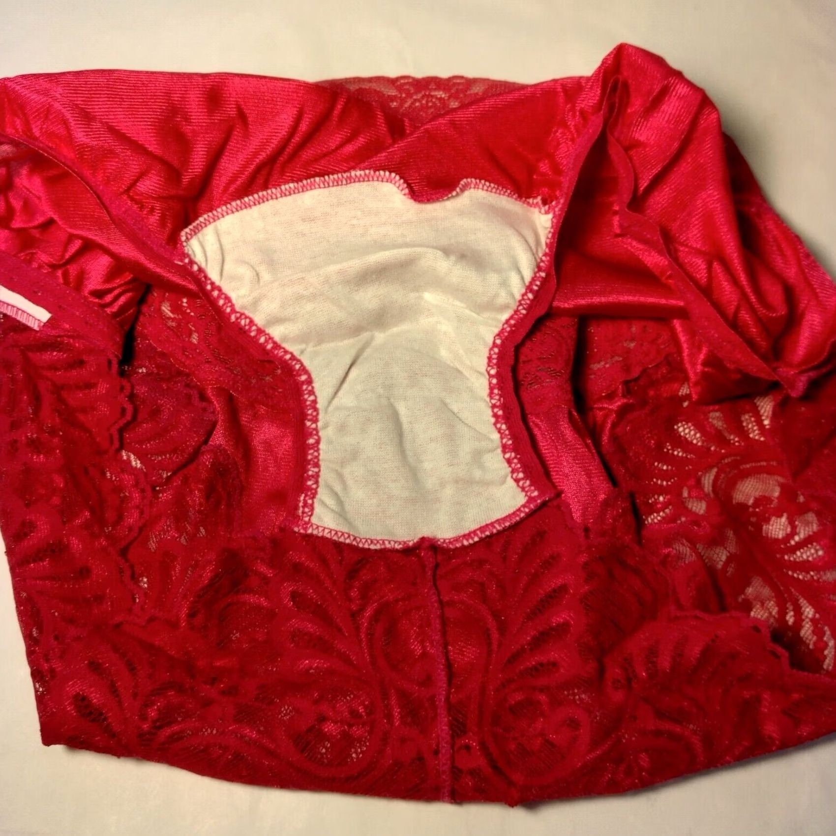 Vintage VINTAGE Lane Bryant Panties Underwear Pink Nylon Lace Brief Womens L NOS Size 36" / US 14 / IT 50 - 6 Thumbnail