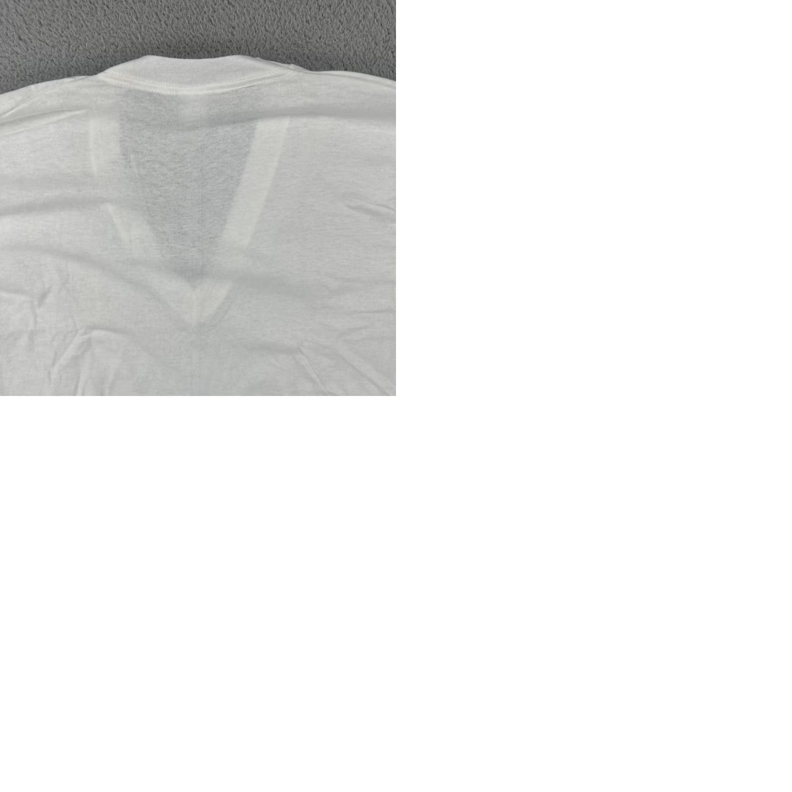 Fruit Of The Loom VINTAGE Fruit Of the Loom Adult Large White V Neck T Shirt Made In USA 1980s Size US L / EU 52-54 / 3 - 10 Thumbnail