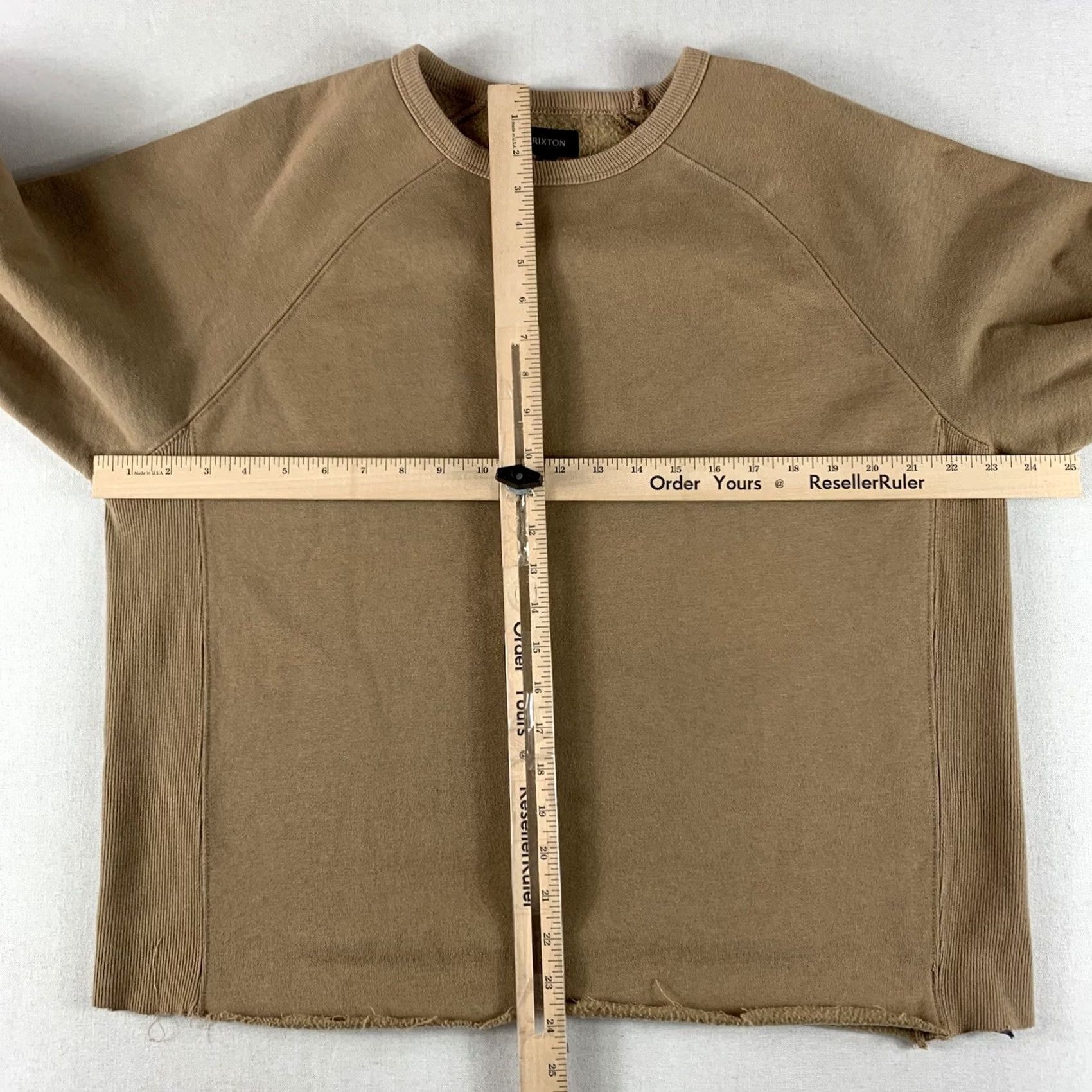 Brixton VINTAGE Brixton Womens Cut Off Crewneck Sweater XXL Brown Long Sleeve Size XXL / US 16-18 / IT 52-54 - 3 Thumbnail