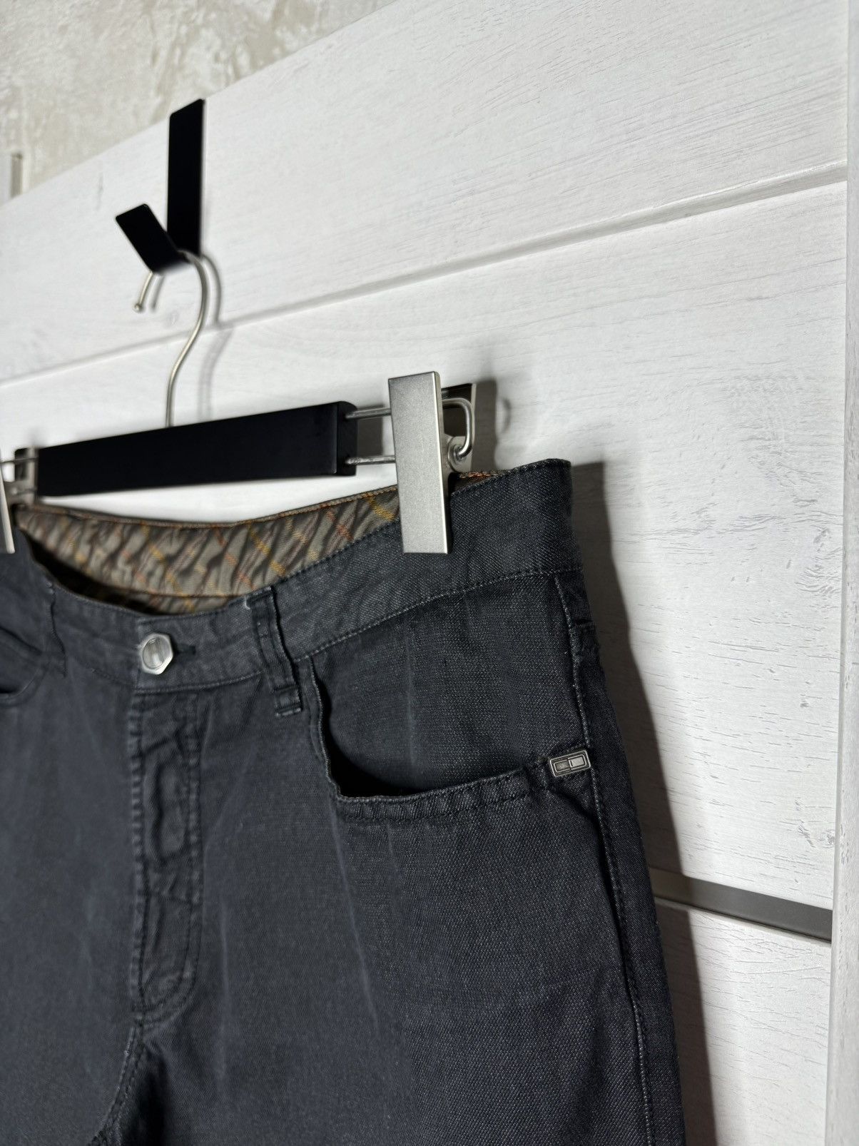 Corneliani Corneliani ID Luxury Black Denim Trousers Cotton/Abaca Italy Size US 32 / EU 48 - 3 Thumbnail
