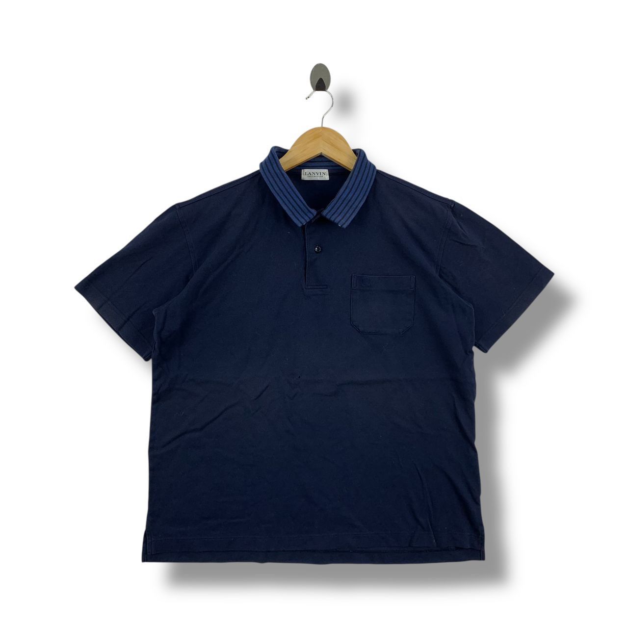 Designer × Lanvin × Vintage Vintage LANVIN pocket polo tee Size US L / EU 52-54 / 3 - 1 Thumbnail