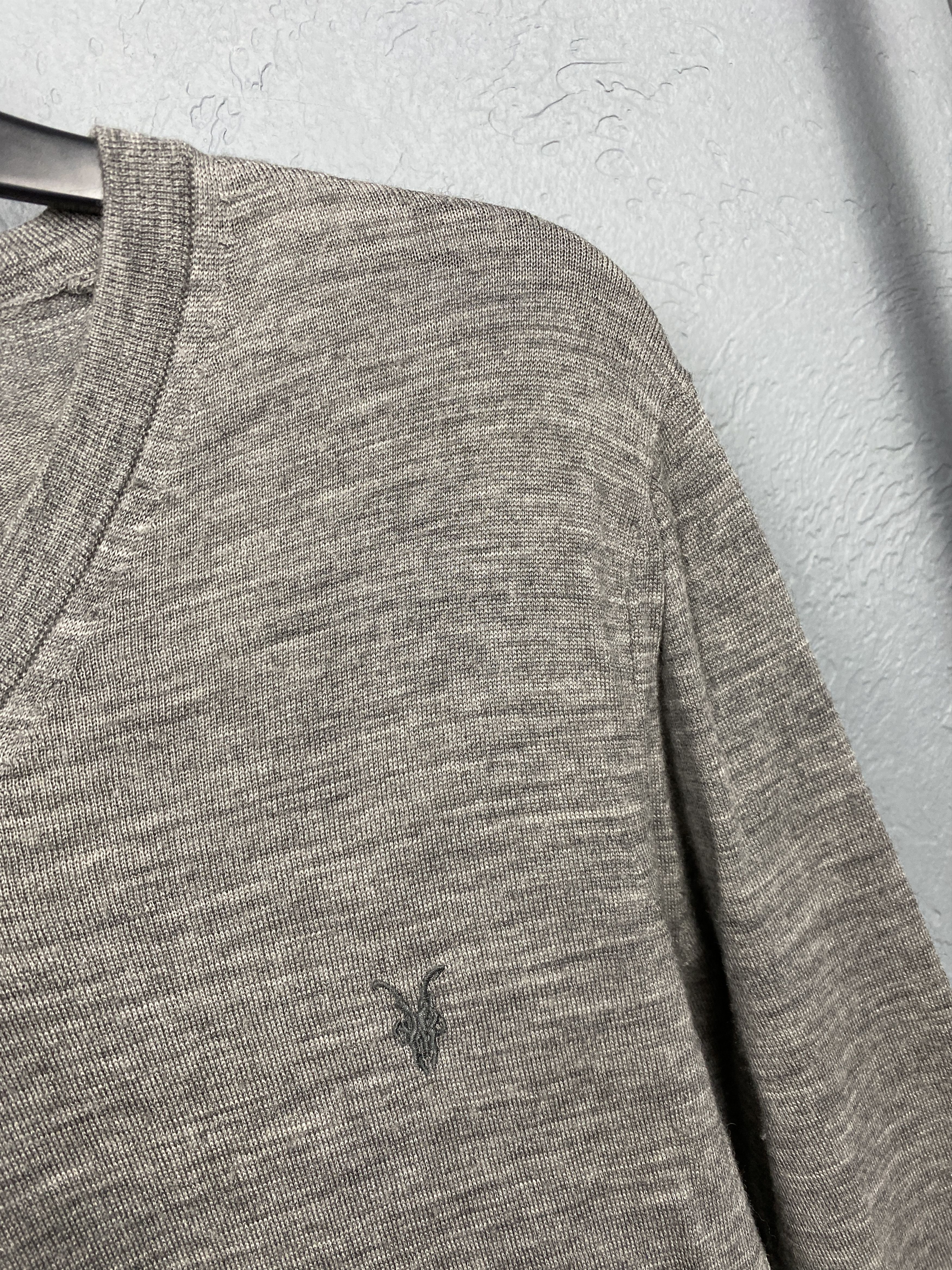 Allsaints Allsaints Mens V-Neck Merino Wool Knit Sweater Size US S / EU 44-46 / 1 - 3 Thumbnail