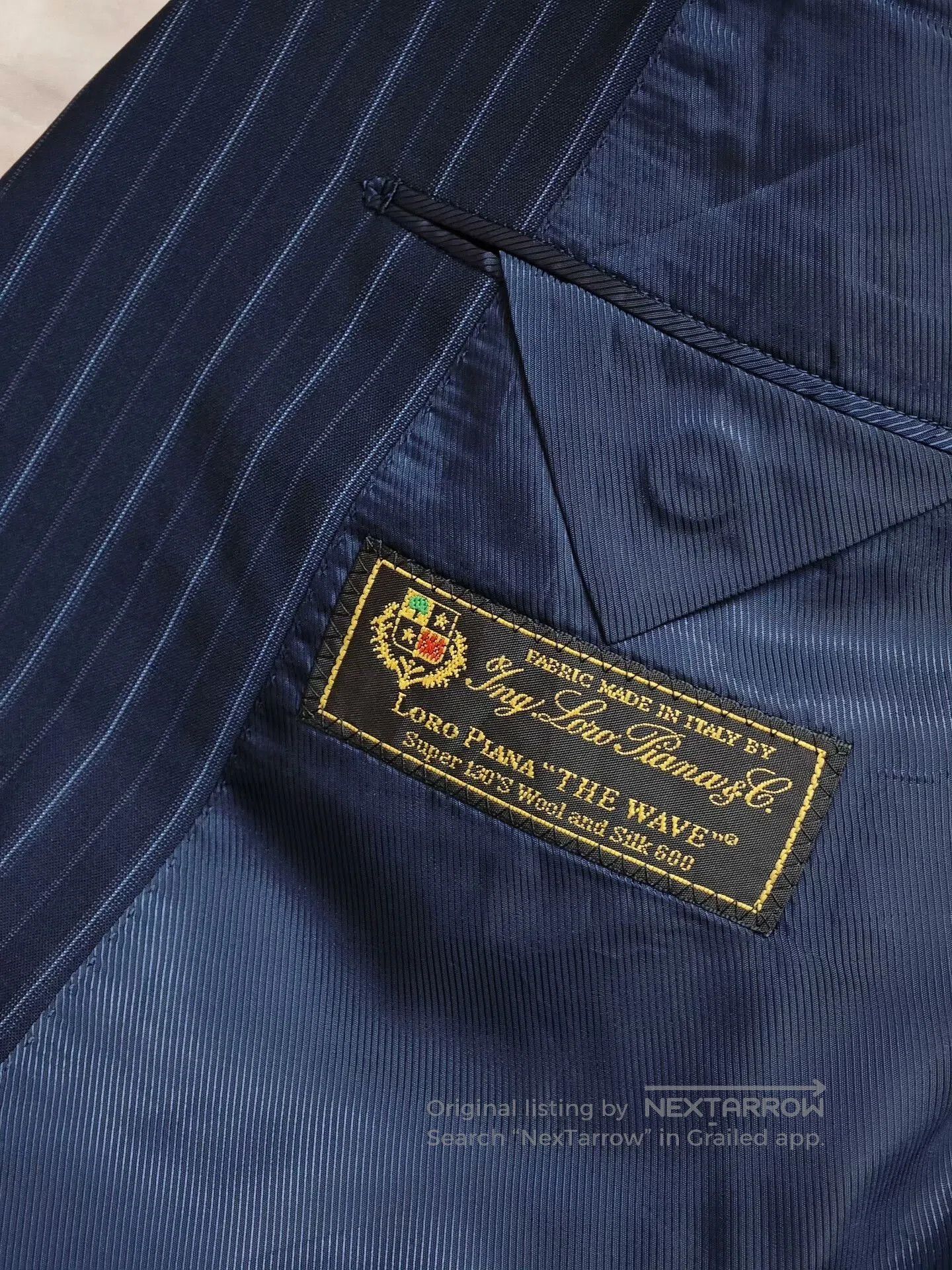 Loro Piana Custom Italian Wool Blazer with Stripes. Size US M / EU 48-50 / 2 - 7 Thumbnail