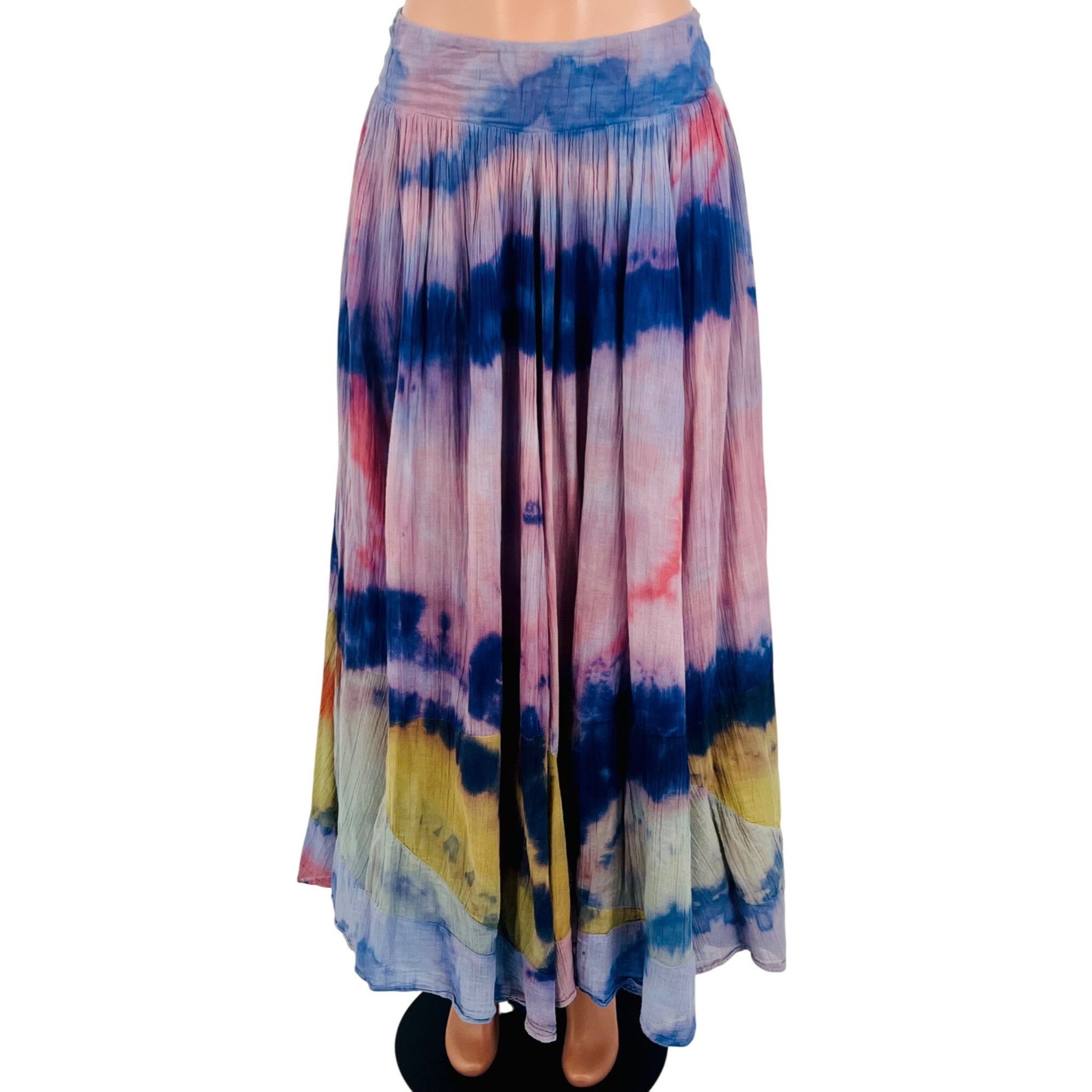 Free People RARE VTG Free People Tie Dye Gauzy Maxi Skirt M | Boho Luxe Size 30" / US 8 / IT 44 - 3 Thumbnail