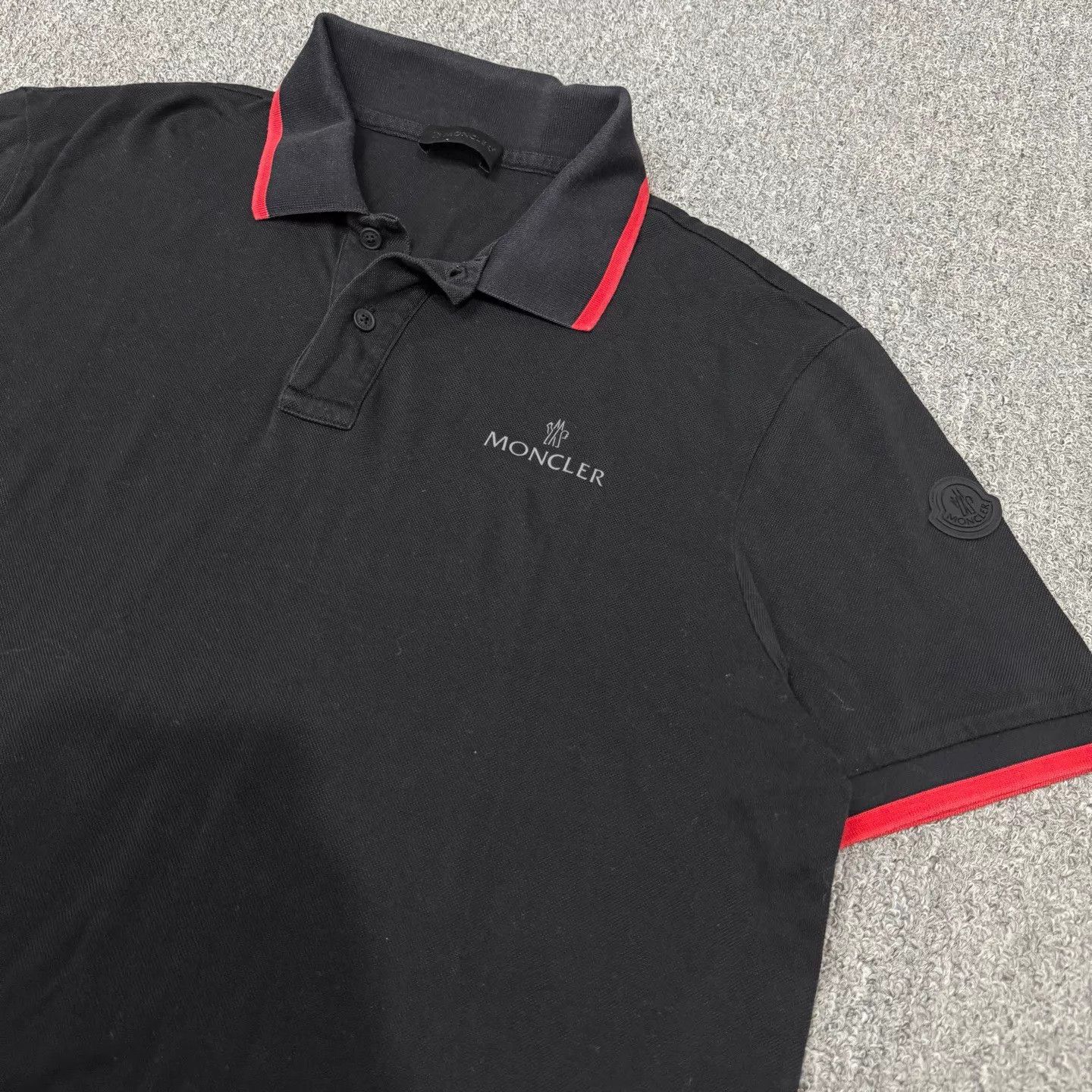 Moncler Moncler Black Chest Logo Short Polo L 99 New Size US L / EU 52-54 / 3 - 3 Thumbnail