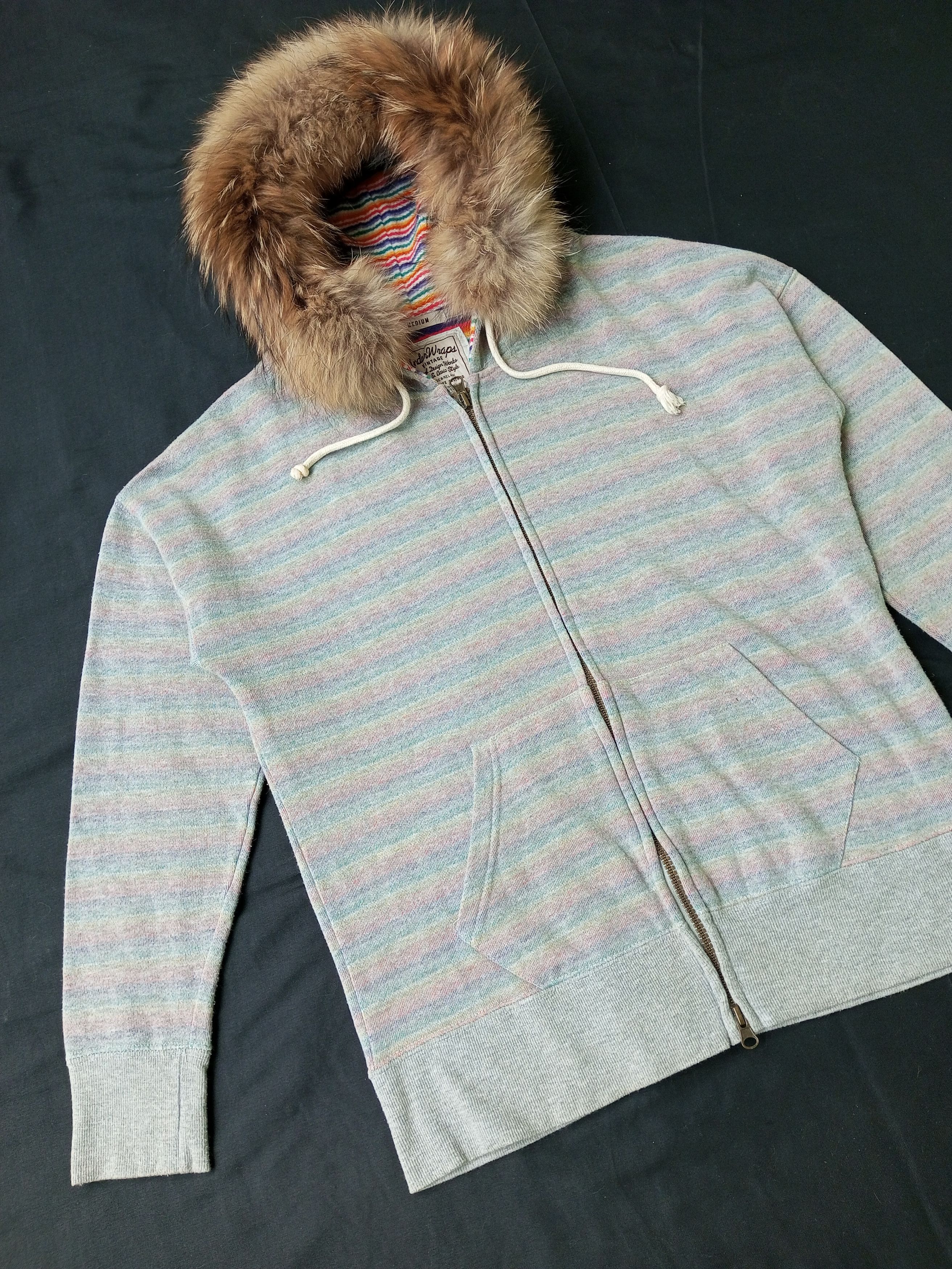 If Six Was Nine UNDER WRAPS Rainbow inside Fur Zip Up Hoodie Size US M / EU 48-50 / 2 - 3 Thumbnail