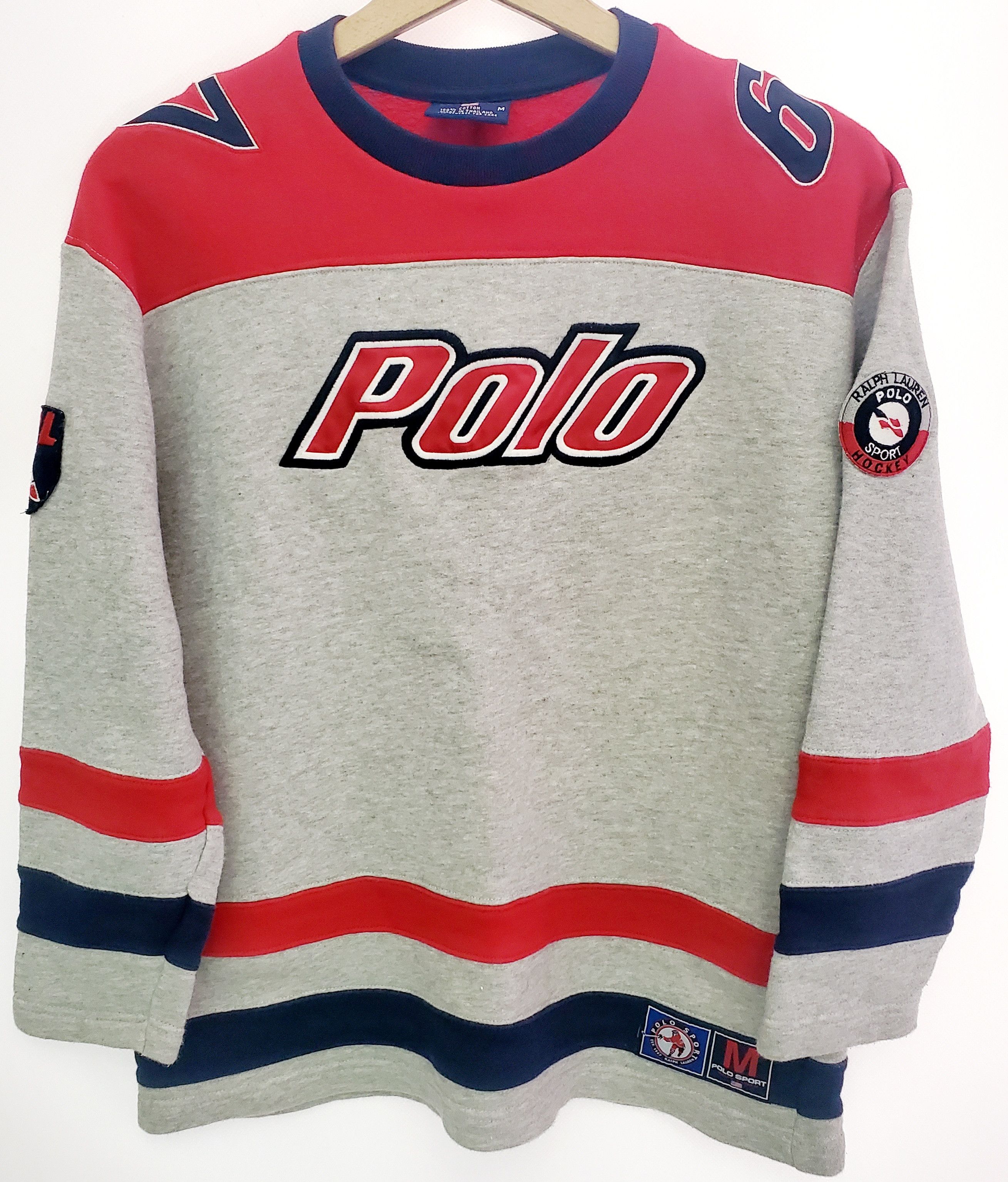 Polo Ralph Lauren × Vintage Vintage Polo Ralph Lauren sport hockey sweatshirt size M Size M / US 6-8 / IT 42-44 - 1 Thumbnail