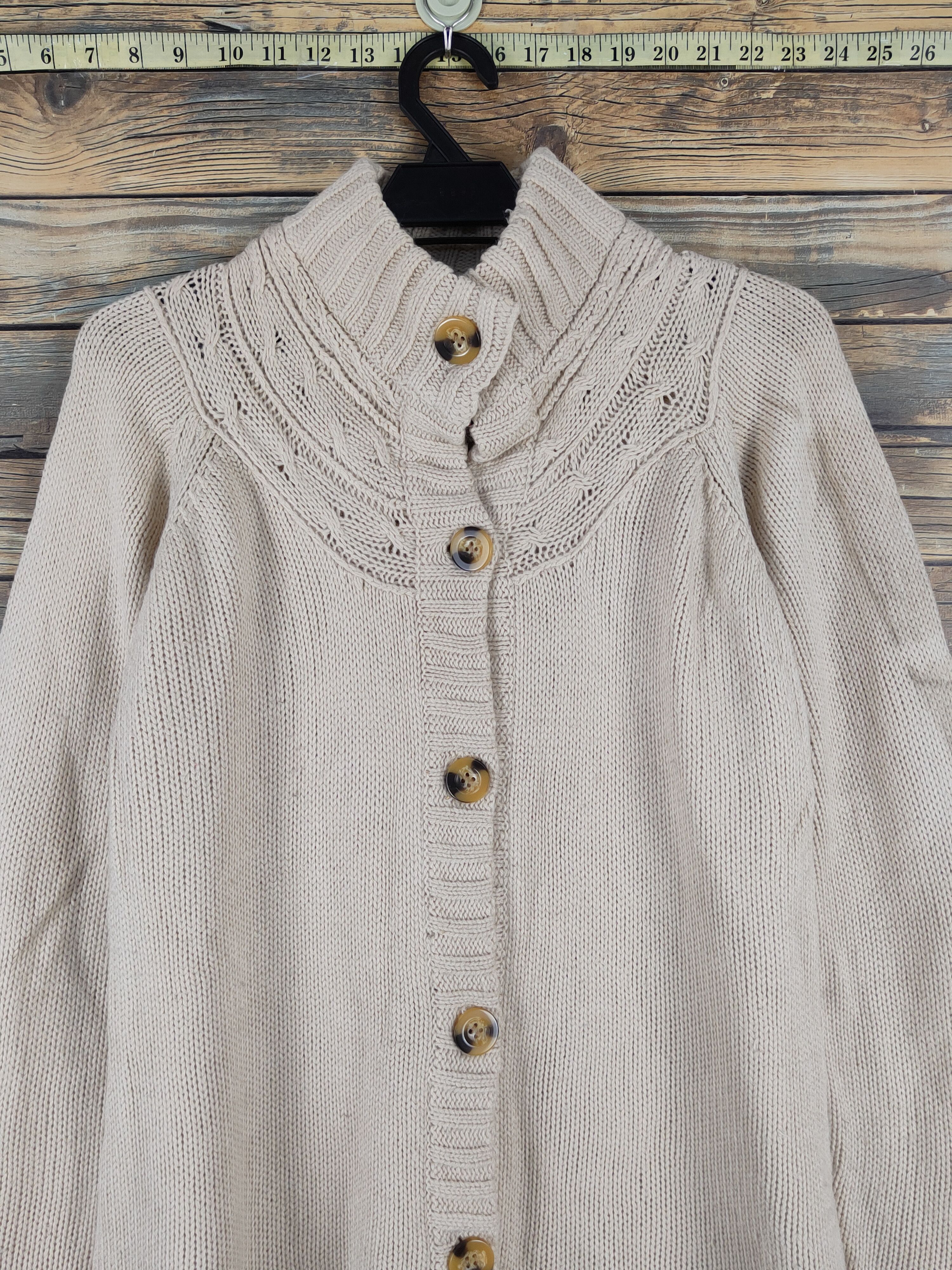 Homespun Knitwear × Japanese Brand Amical Ivory Knitwear Cardigan #W1557 Size M / US 6-8 / IT 42-44 - 2 Thumbnail