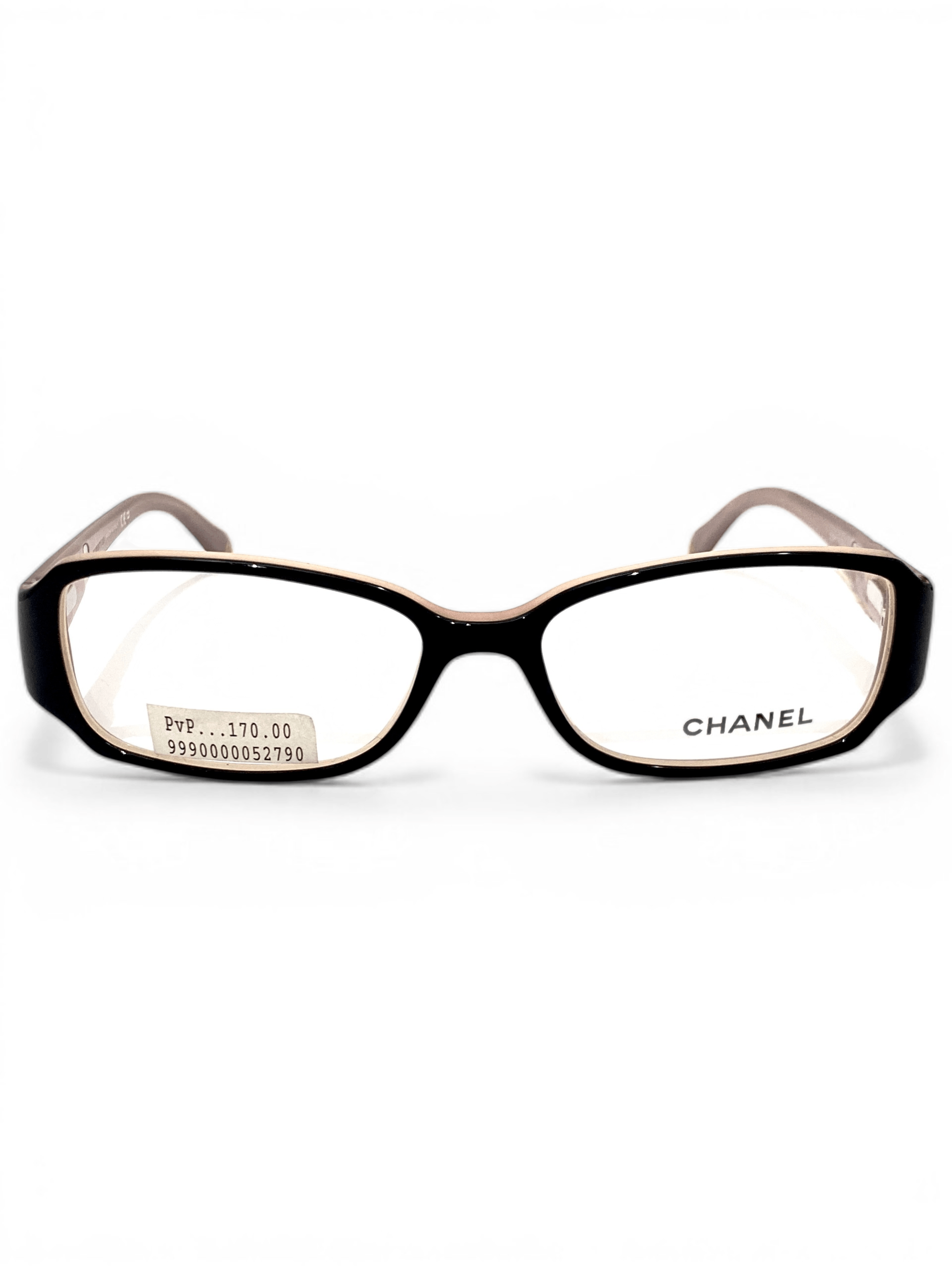 Chanel Chanel CC Logo Retro Oval Rimless Black 3097 Eyeglasses Y2K Size ONE SIZE - 6 Thumbnail