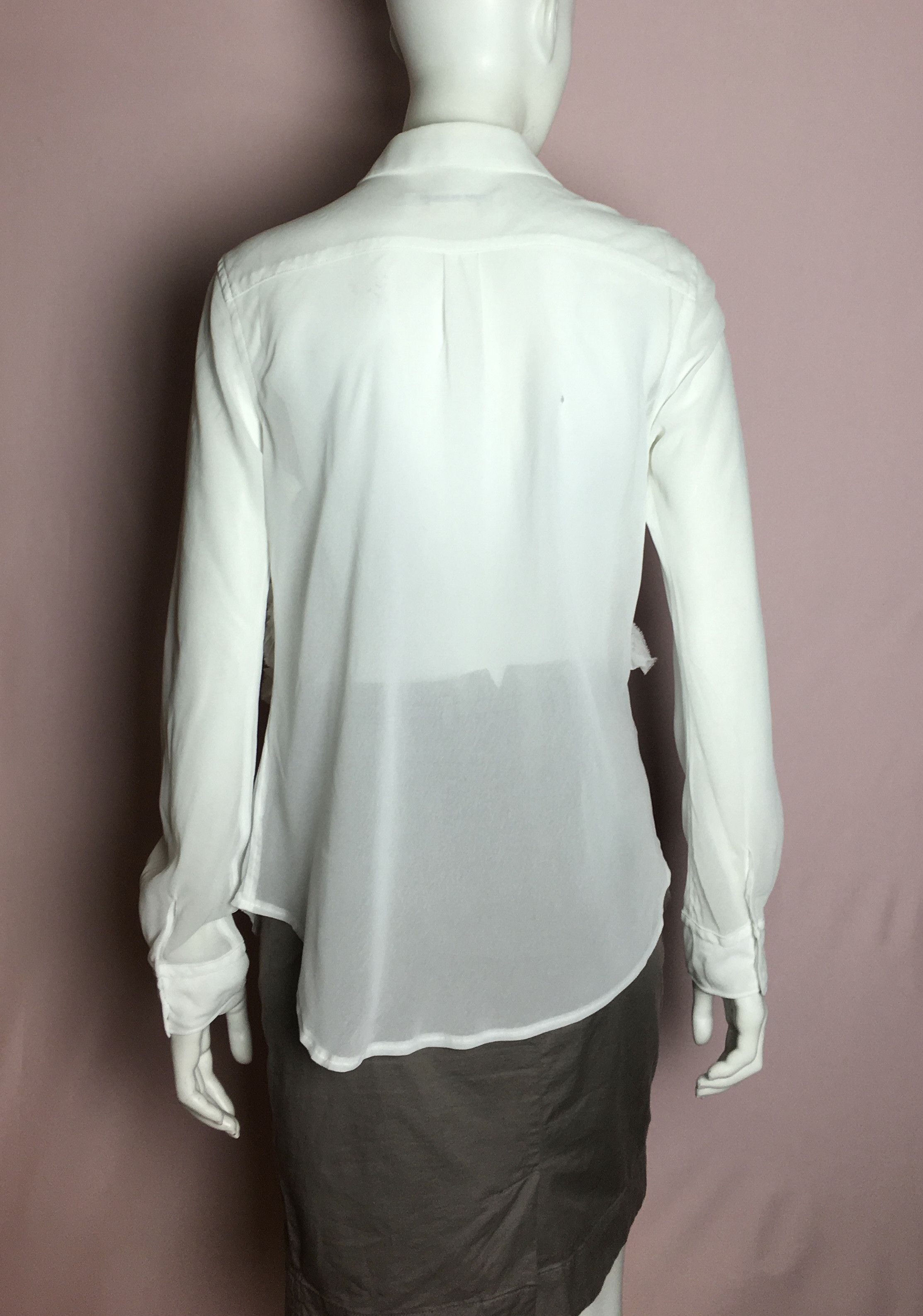 Comme des Garcons COMME des GARCONS Bias Ruffled Blouse Shirt White M Size M / US 6-8 / IT 42-44 - 2 Thumbnail