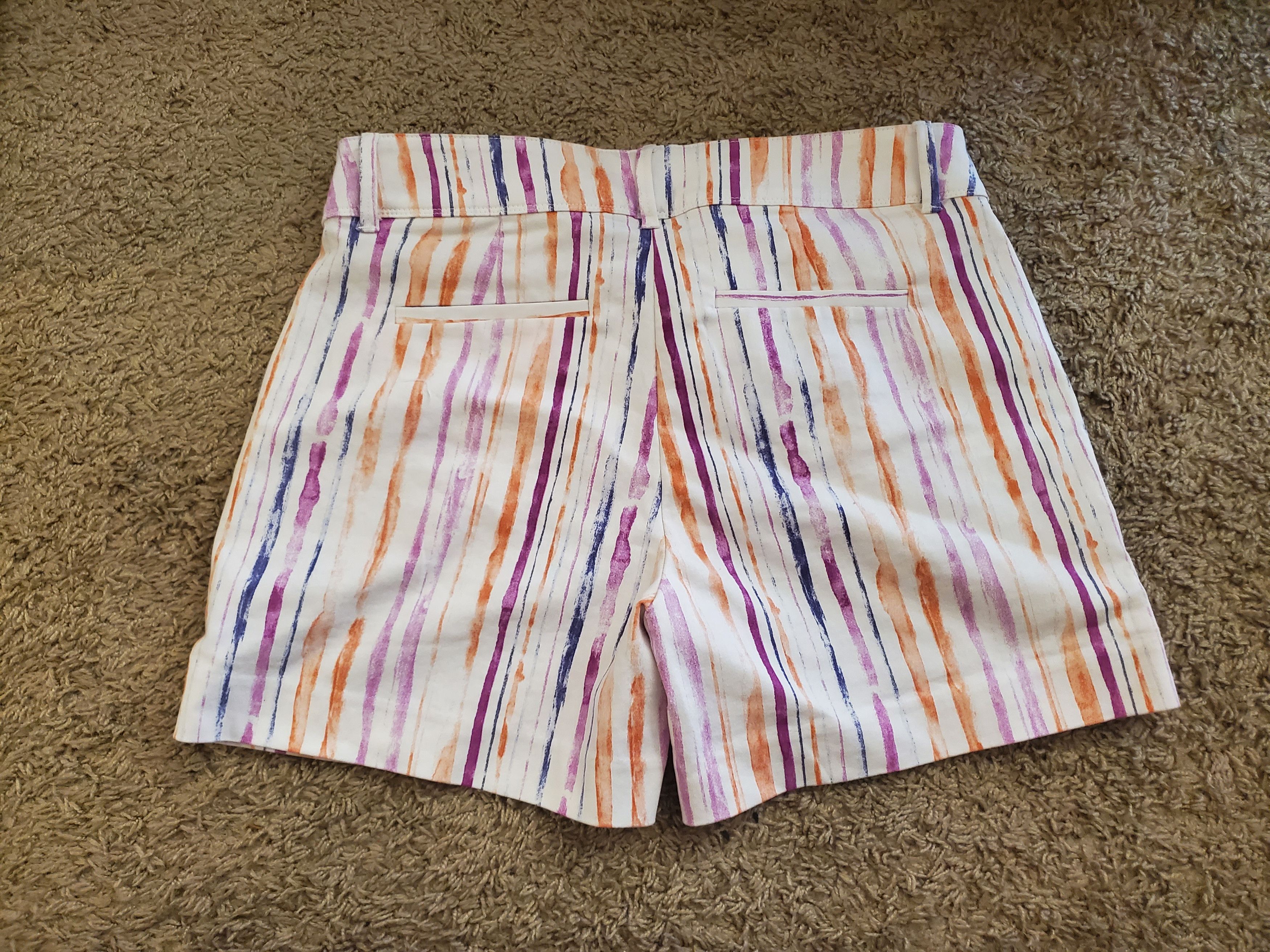 Isaac Mizrahi *NWOT* Multi-Colored Striped Shorts w/ Pockets Size 30" / US 8 / IT 44 - 2 Thumbnail