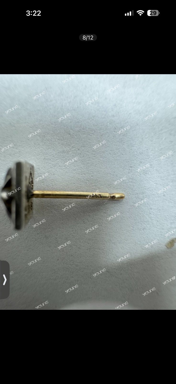 Chrome Hearts Chrome Hearts pyramid cross earring diamond Size ONE SIZE - 6 Thumbnail