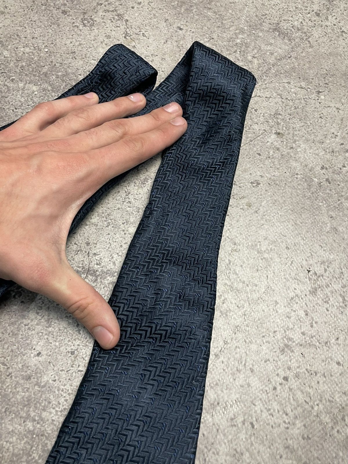 Kiton Kiton Napoli Navy Silk Tie Size ONE SIZE - 4 Thumbnail