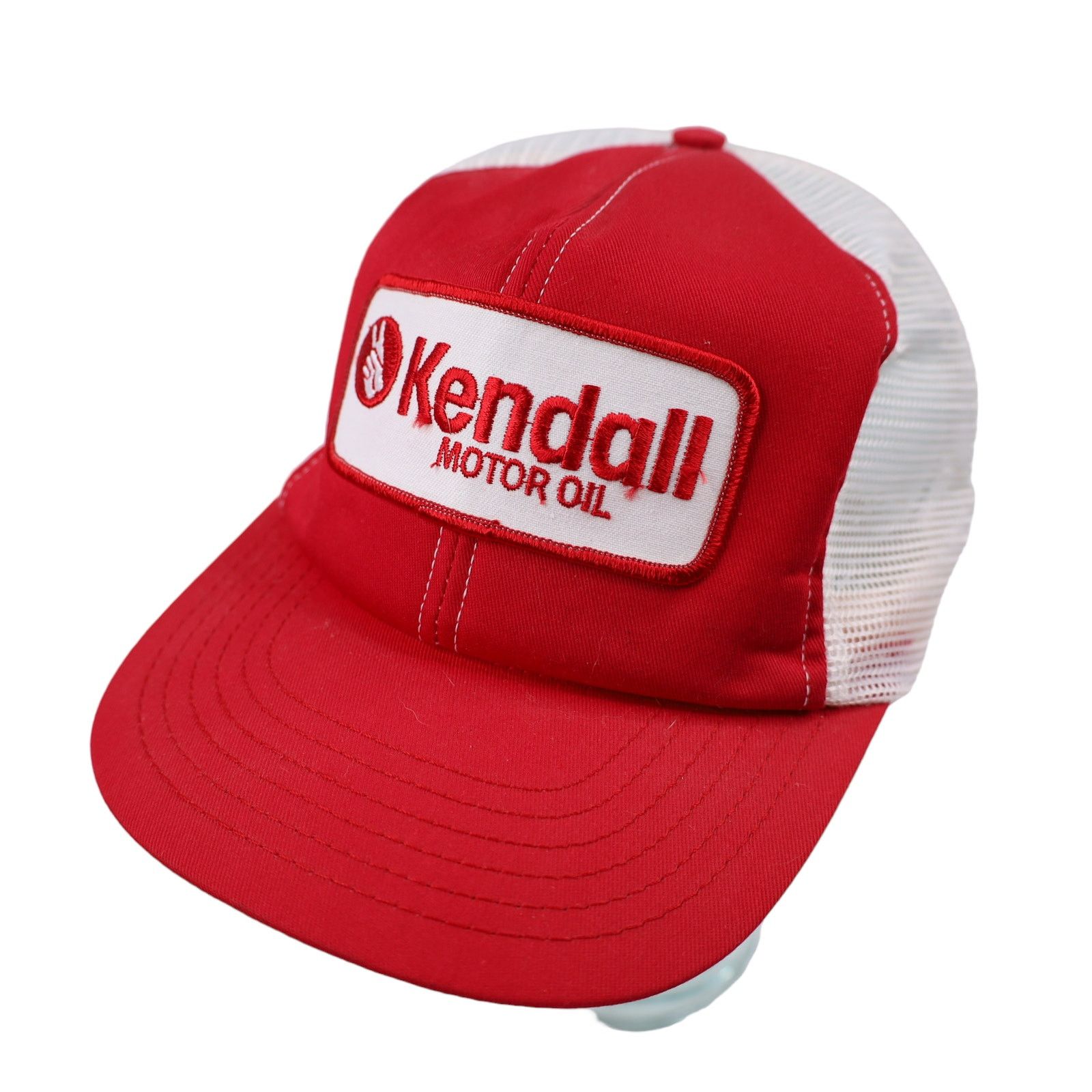 Vintage Vintage Kendall Motor Oil Patch Mesh Trucker Hat Size ONE SIZE - 1 Thumbnail