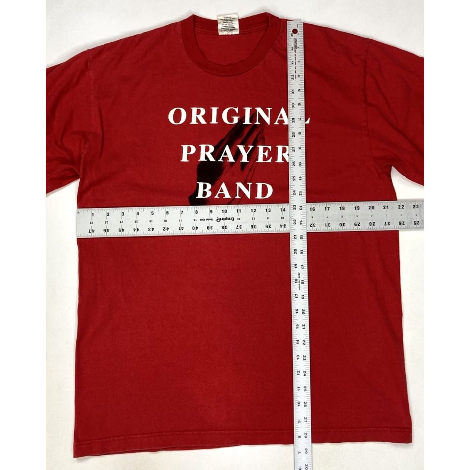 Vintage VINTAGE Prayer Band T-shirt Men XL Red 90s Graphic Print Size US XL / EU 56 / 4 - 7 Thumbnail