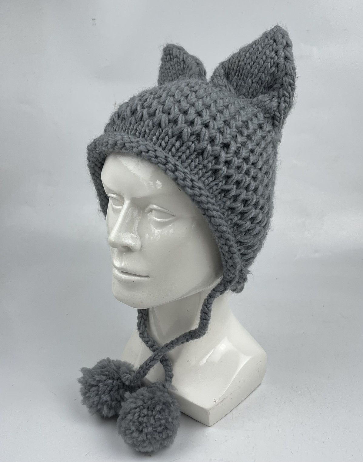 Japanese Brand bunny style beanie hat winter hat tc26 Size ONE SIZE - 1 Thumbnail