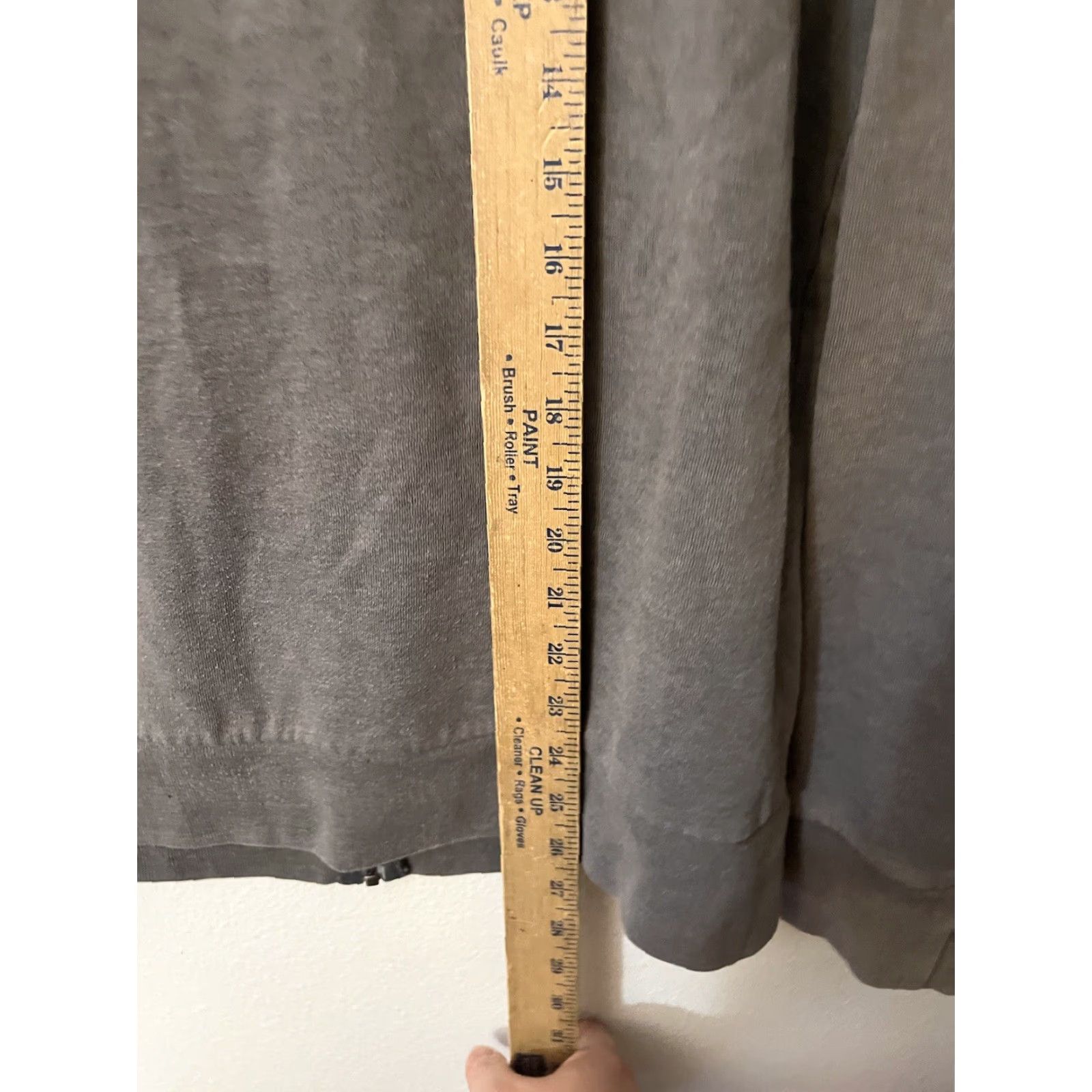 Express VINTAGE Express Fleece Hoodie - Gray Full Zip Hooded Sweater - Mens Size M - Solid - Classic - Regular Fit Size US M / EU 48-50 / 2 - 4 Thumbnail