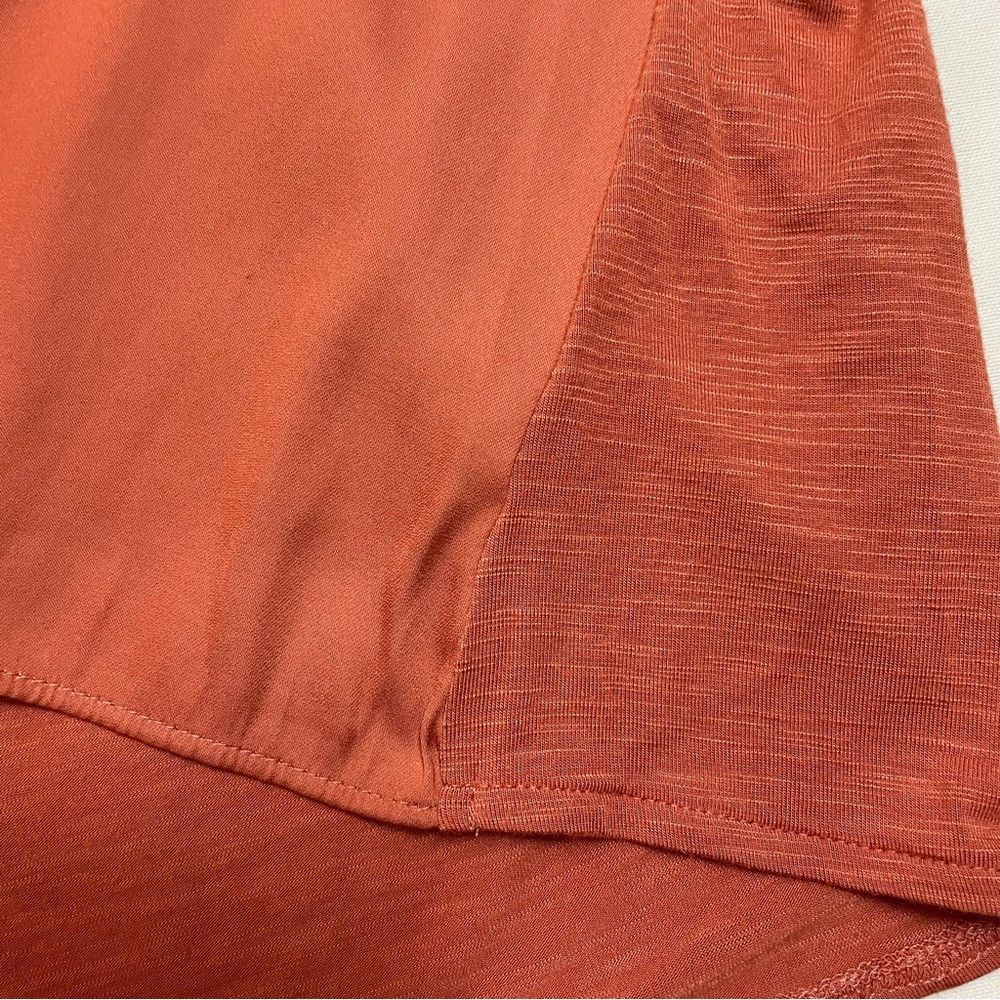 Ann Taylor NWT New Ann Taylor Balloon Sleeve Rayon Burnt Orange Blouse Size XS / US 0-2 / IT 36-38 - 9 Thumbnail