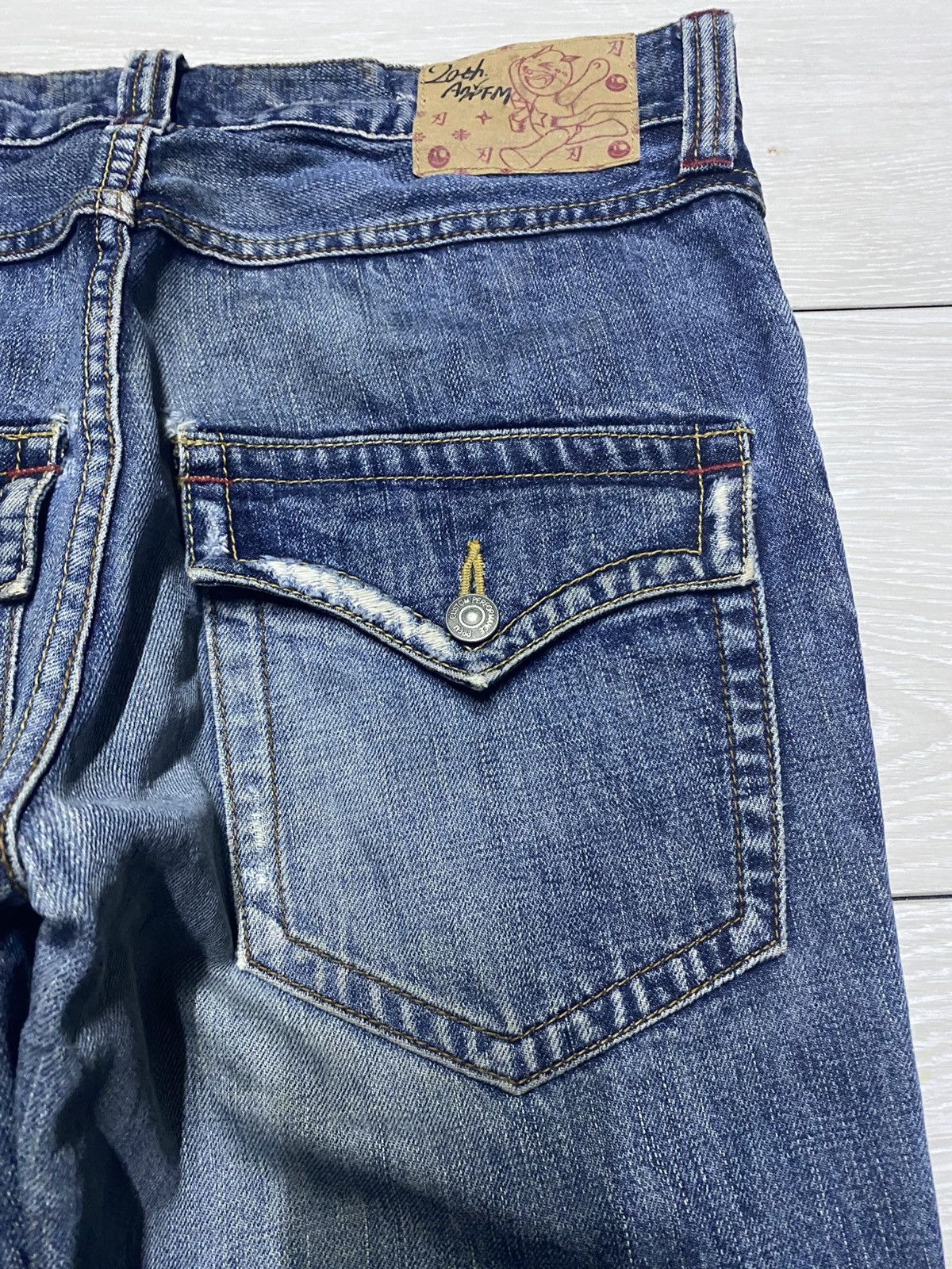 PPFM × The Smiths Vintage Perfomance Ppfm Custom Distressed Jeans Size US 32 / EU 48 - 8 Thumbnail