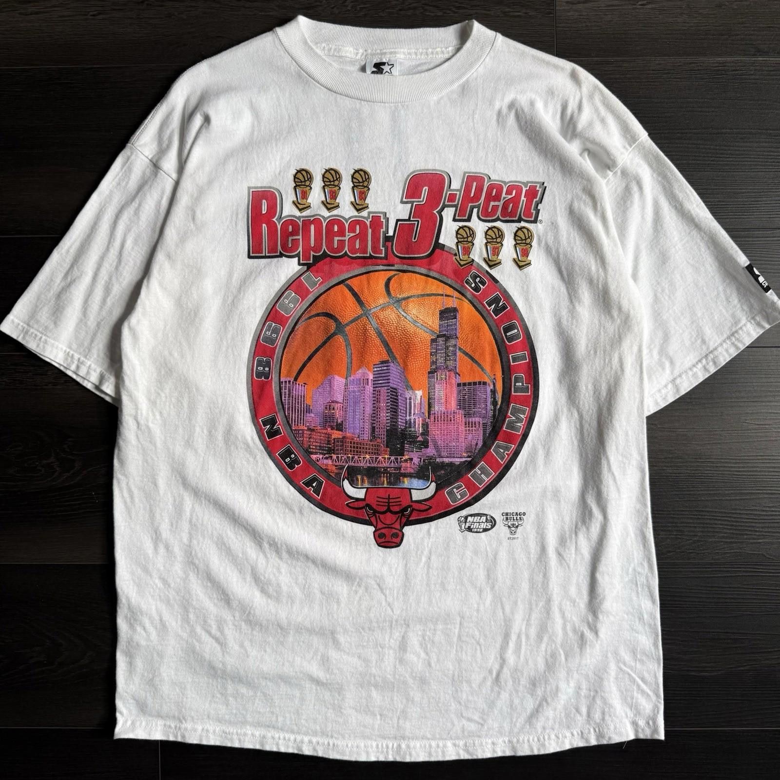 Vintage Vtg 1998 Chicago Bulls NBA Champions Starter T-Shirt Large Size ONE SIZE - 1 Thumbnail