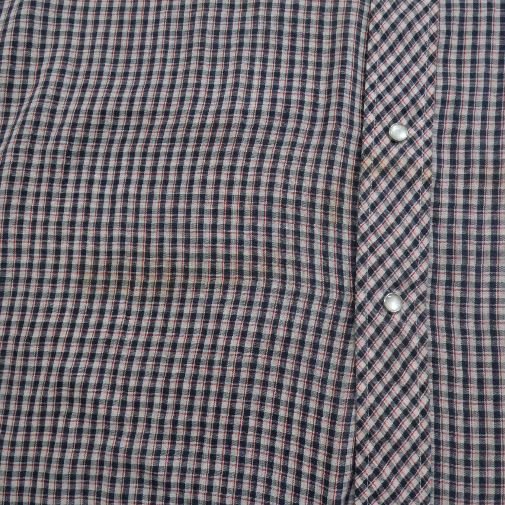 Vintage VINTAGE Van Cort Shirt Mens XL Blue Red Plaid Pearl Snap Western Country 80s Size US L / EU 52-54 / 3 - 7 Thumbnail