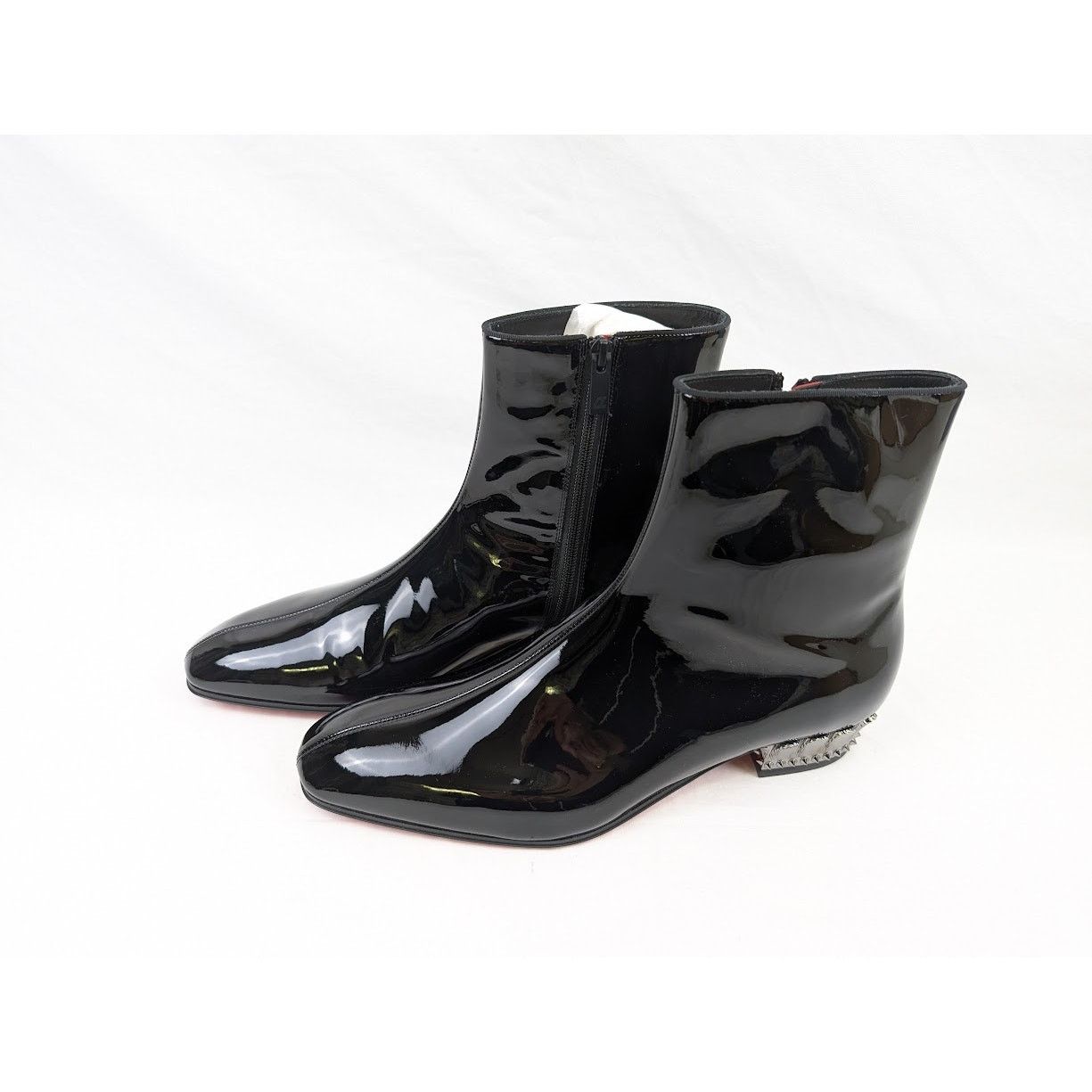 Christian Louboutin o1rshd1 Patent Lipsiboots in Black/Lin Loubi Size US 11.5 / EU 44-45 - 17 Thumbnail