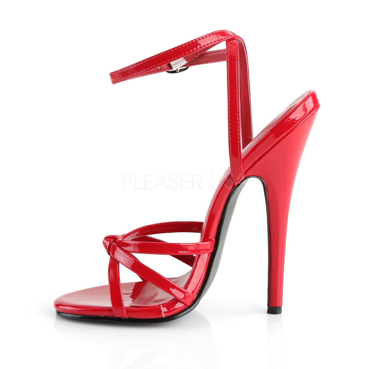 Other Domina 108 Red Patent High 6" High Heels Ankle Strap Shoes ( Size US 11 / IT 41 - 3 Thumbnail