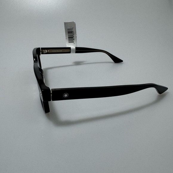Montblanc Montblanc Rectangular Sunglasses with Black Acetate Frame Size ONE SIZE - 3 Thumbnail